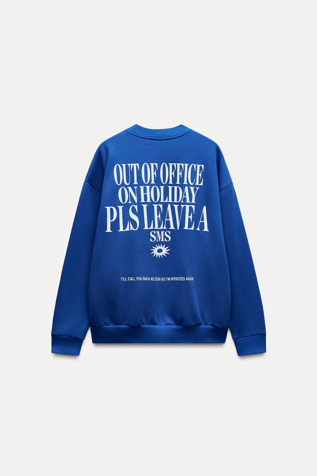 PRINTED SLOGAN SWEATSHIRT - Zara фото 3