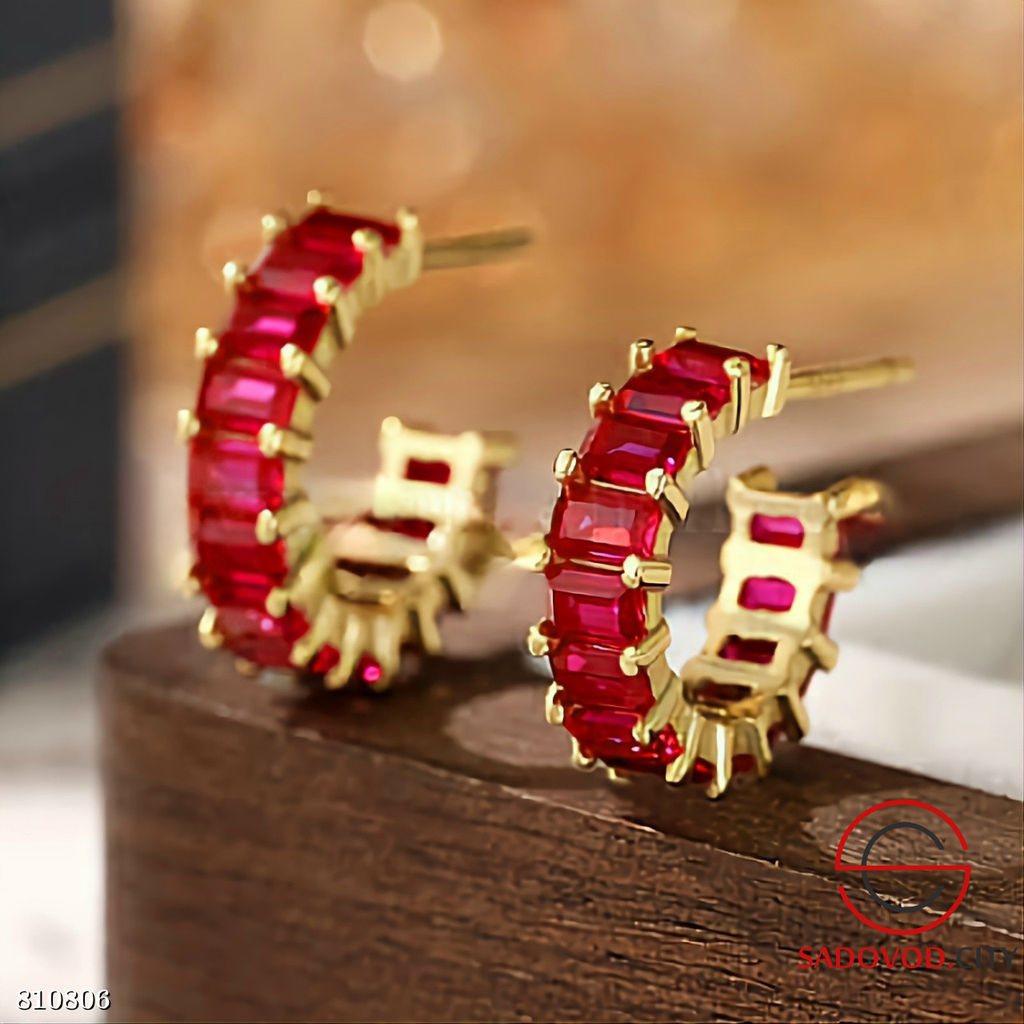 Серьги дорожка из камней - Bruno фото 8