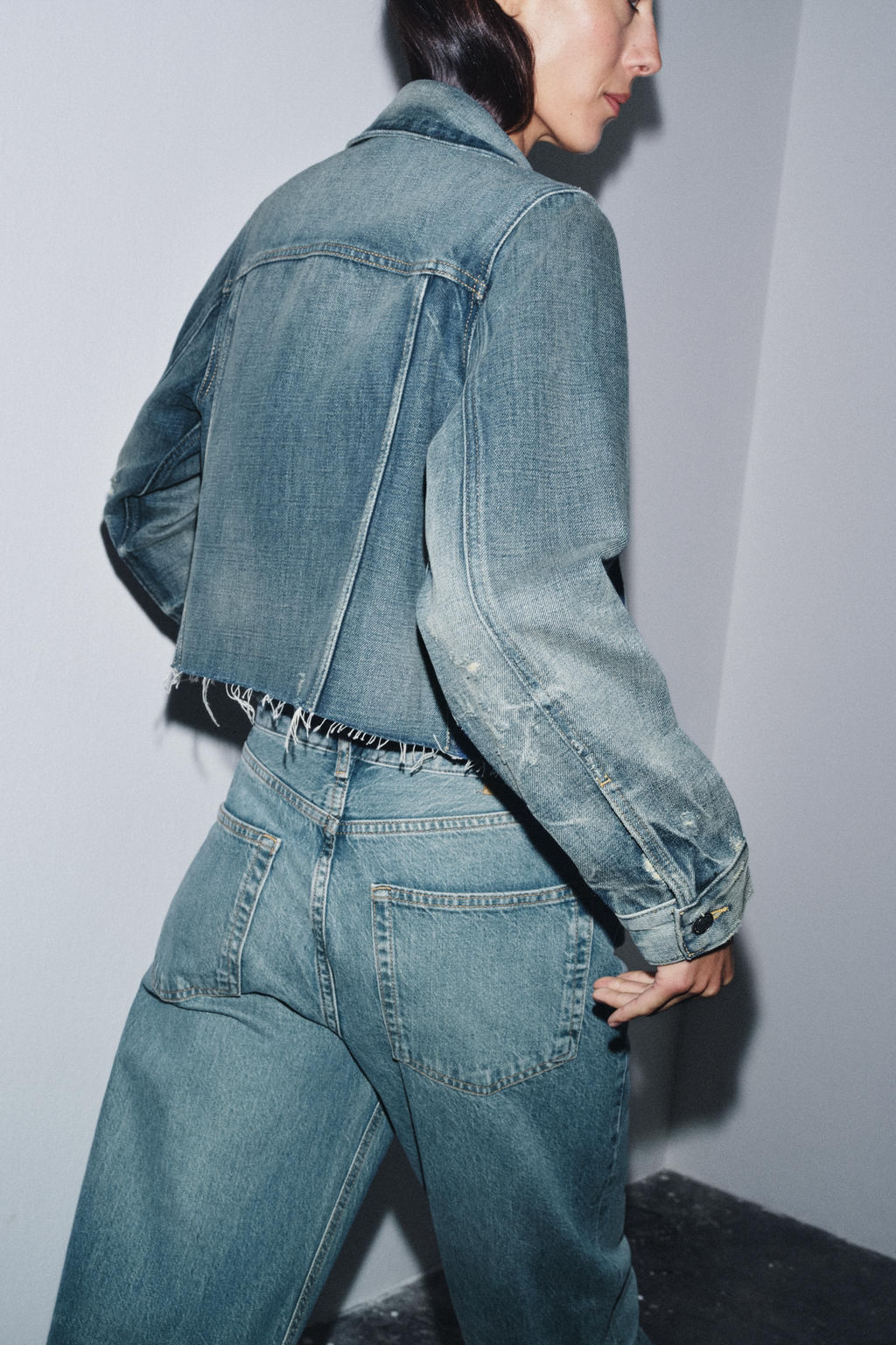 ZW COLLECTION CROPPED DENIM JACKET - Zara фото 2