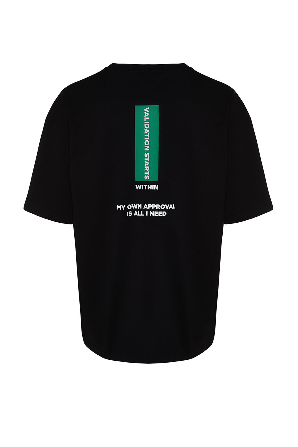 TRENDYOL MAN Siyah Oversize/Genis Kesim Yaz? Bask?l? %100 Pamuklu T-Shirt TMNSS24TS00014 - Trendyolmilla фото 6