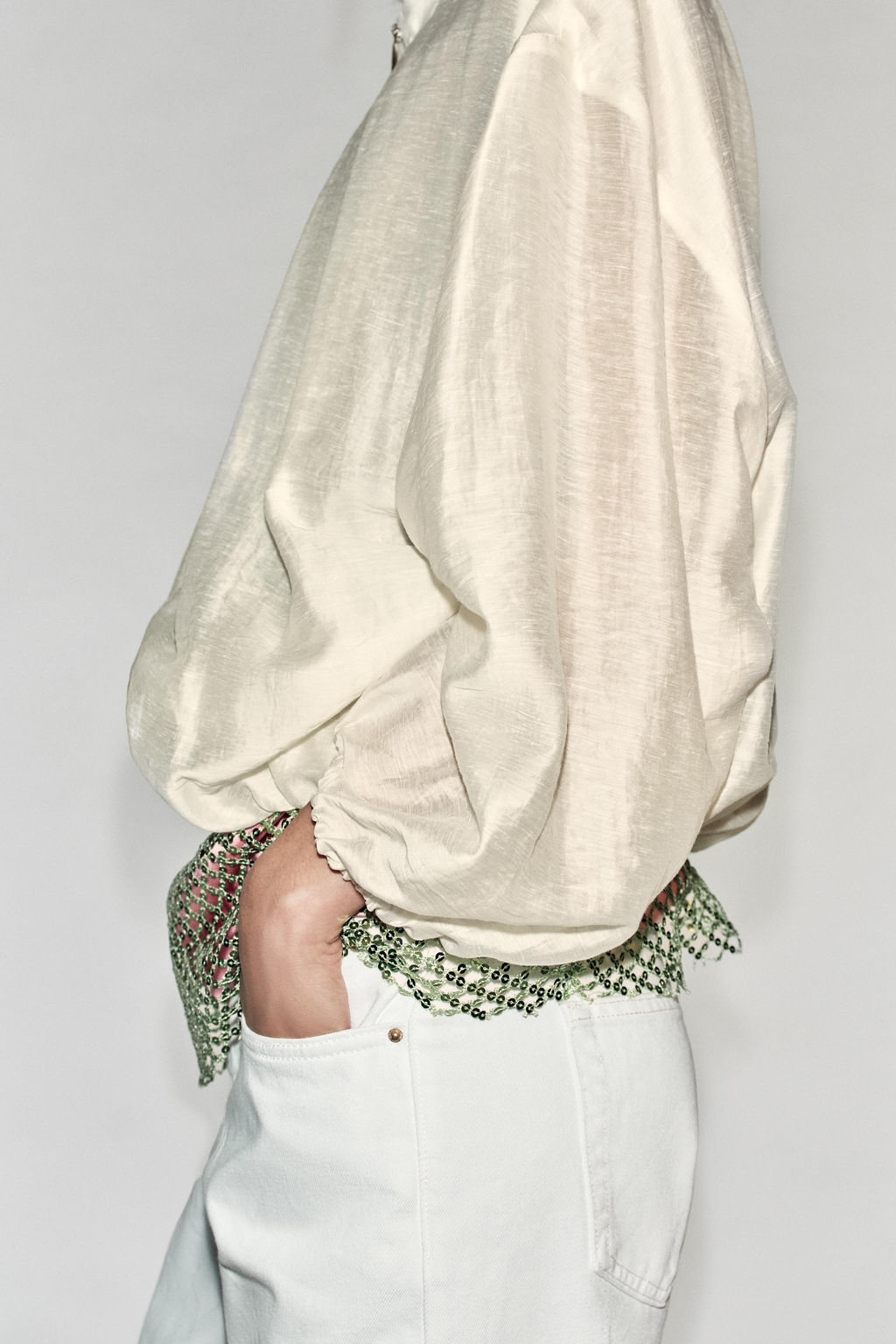CHAQUETA BOMBER PLIEGUES / Crudo - Zara фото 2