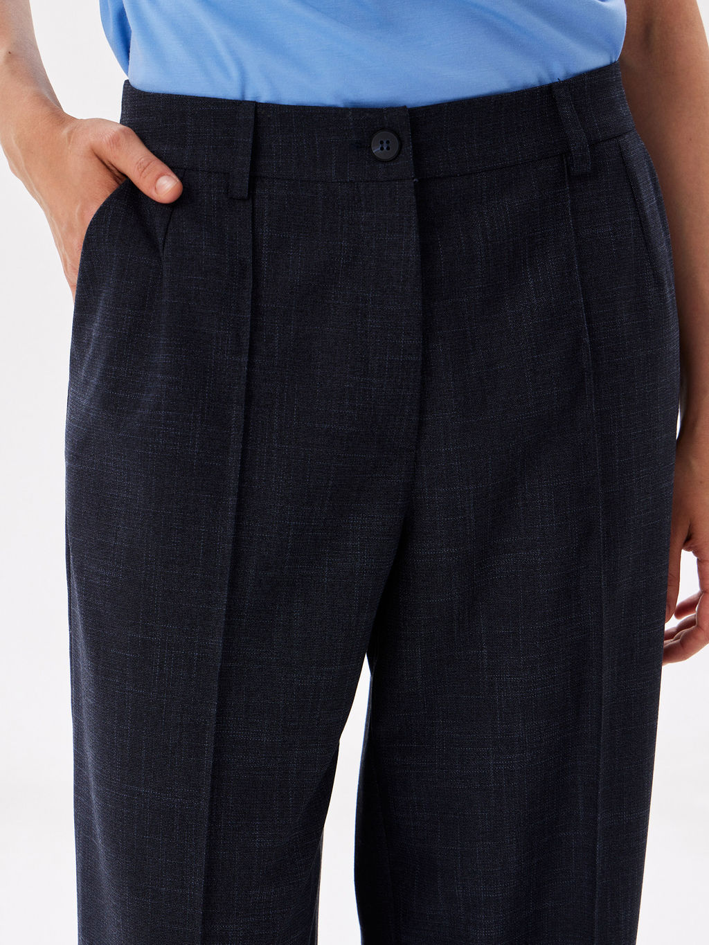 Брюки женские T-lab TL-TRT-015TK-т.синий  фото 2