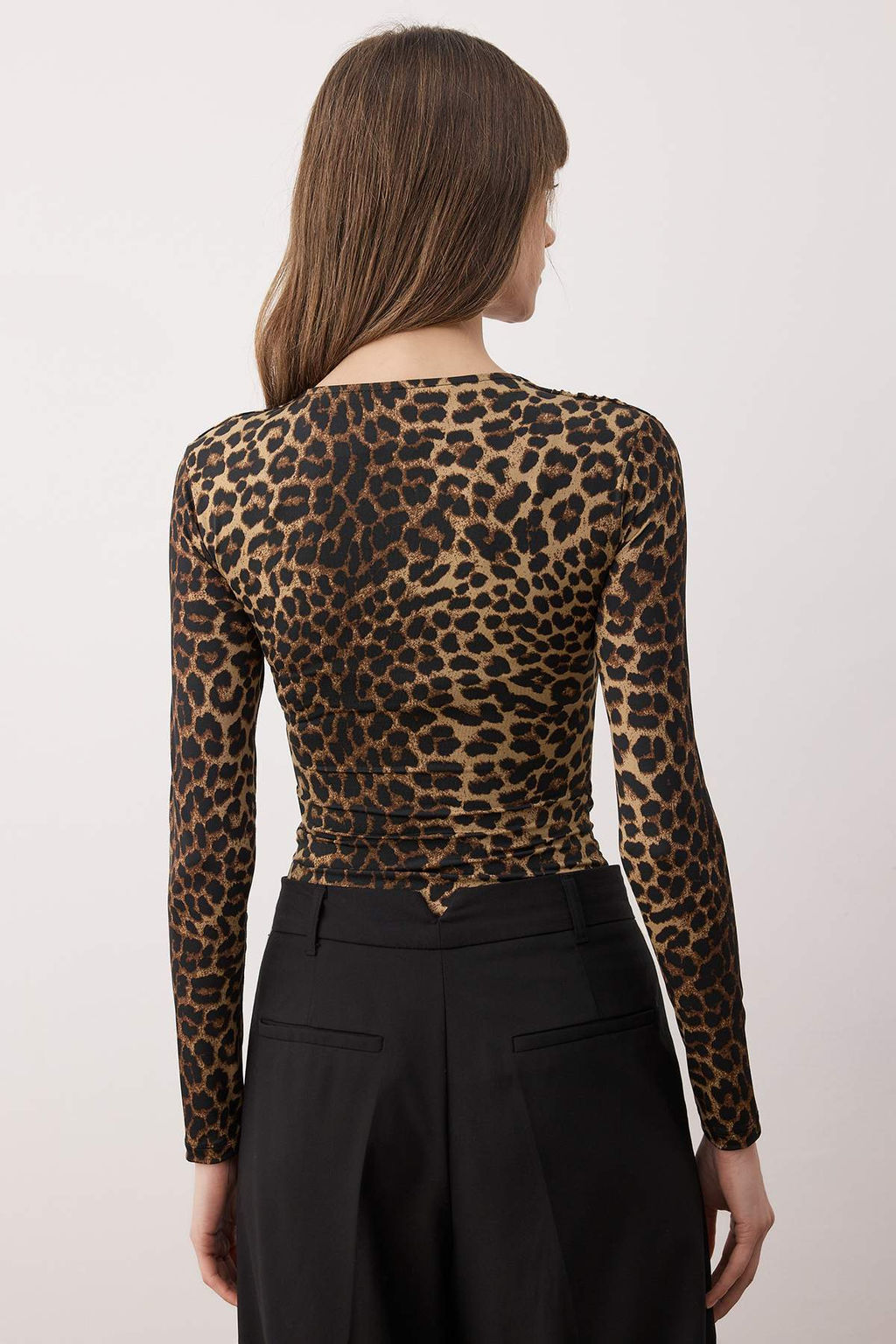 Kahverengi Leopar Bask?l? Alttan C?tct?l? Esnek Orme Body TWOAW26BD00016 - Trendyolmilla фото 4