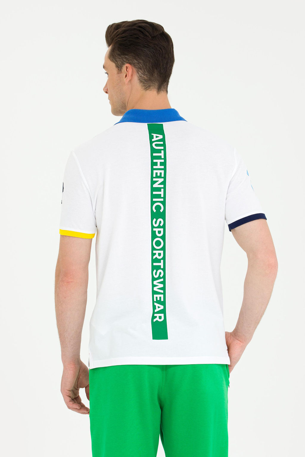 U. S. Polo Assn Мужская белая футболка с воротником-поло - U.s. polo assn фото 5