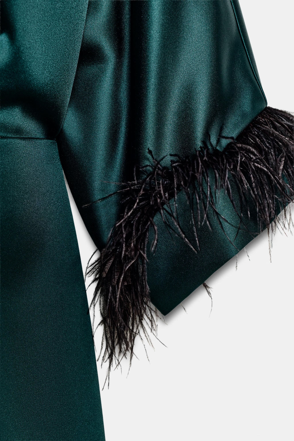 SHORT SATIN FEATHER DRESS - Zara фото 10