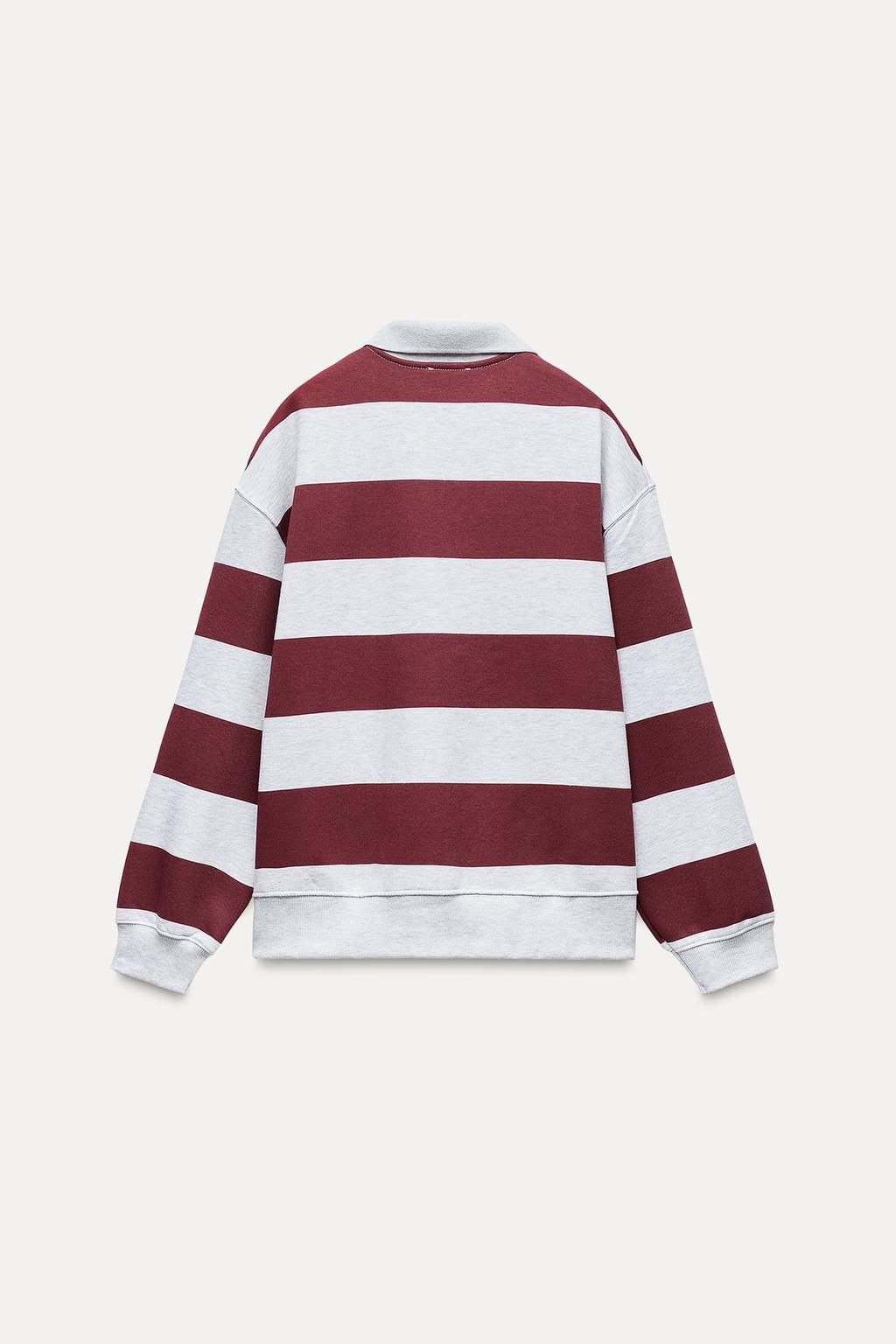 VARSITY POLO COLLAR SWEATSHIRT - Zara фото 6