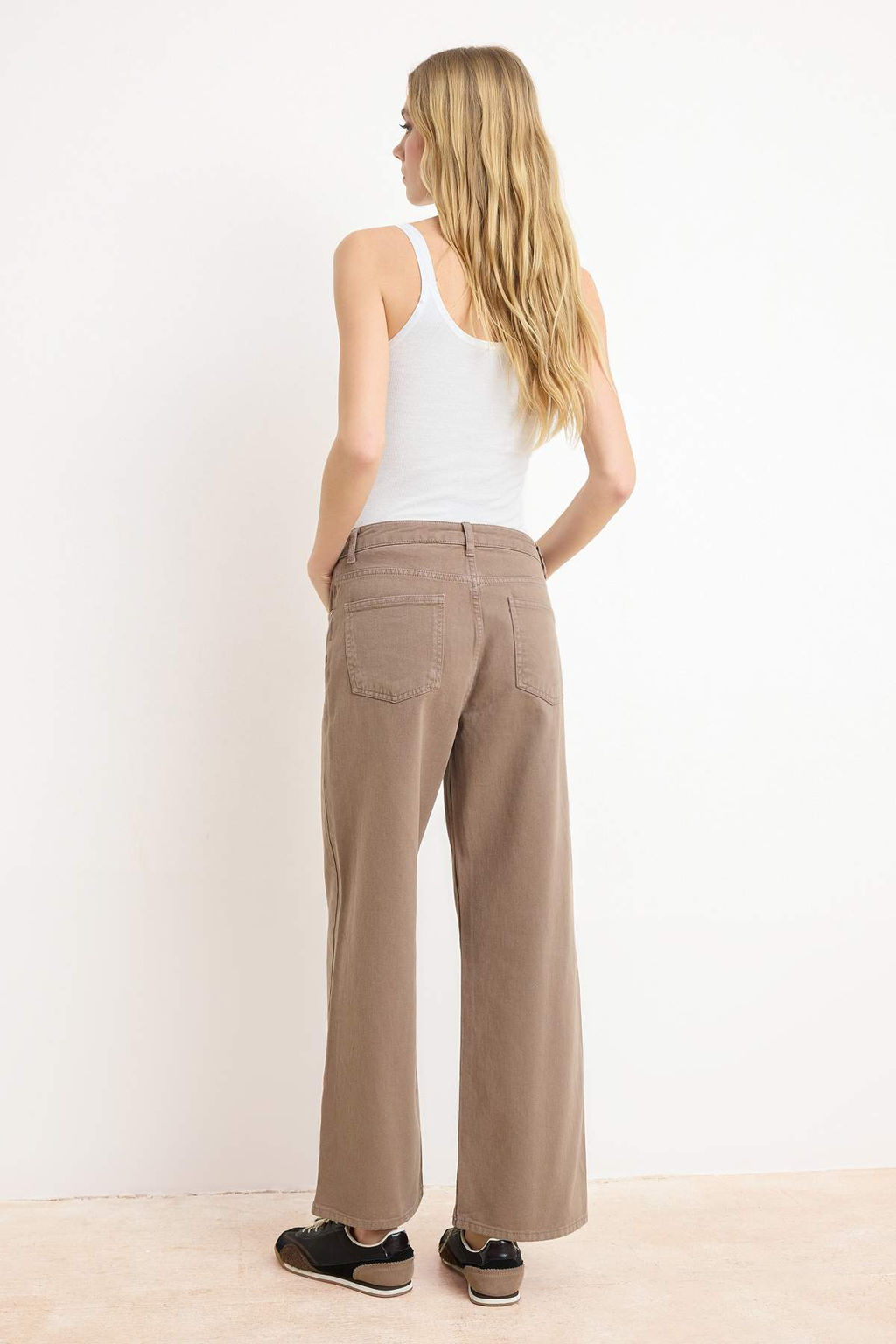 Koyu Kahverengi Yuksek Bel Bilek Boy Culotte %100 Pamuklu Jeans TWOAW26JE00190 - Trendyolmilla фото 30