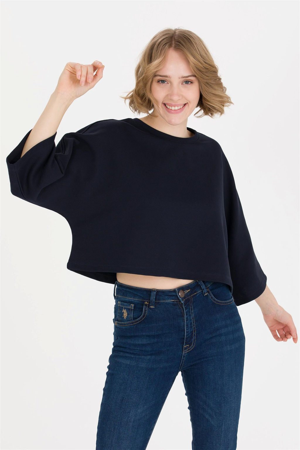 U. S. Polo Assn Женский темно-синий свитшот с круглым вырезом - U.s. polo assn фото 10