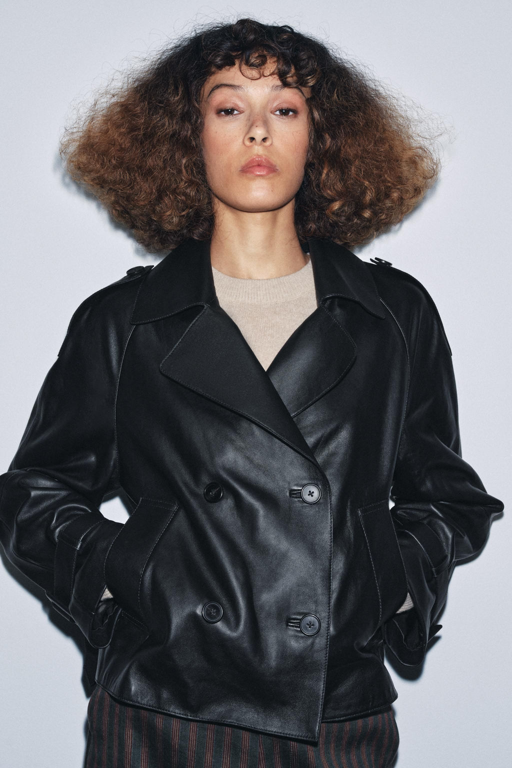 LEATHER JACKET ZW COLLECTION LIMITED EDITION - Zara фото 2