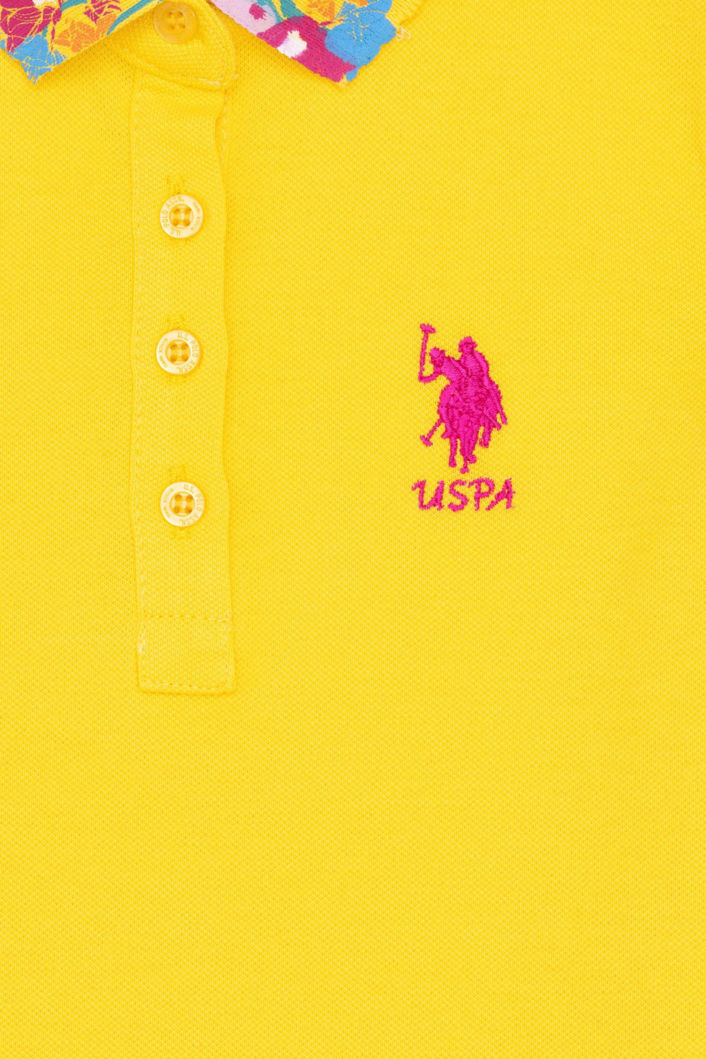 U. S. Polo Assn Желтая базовая футболка-поло для девочек - U.s. polo assn фото 11