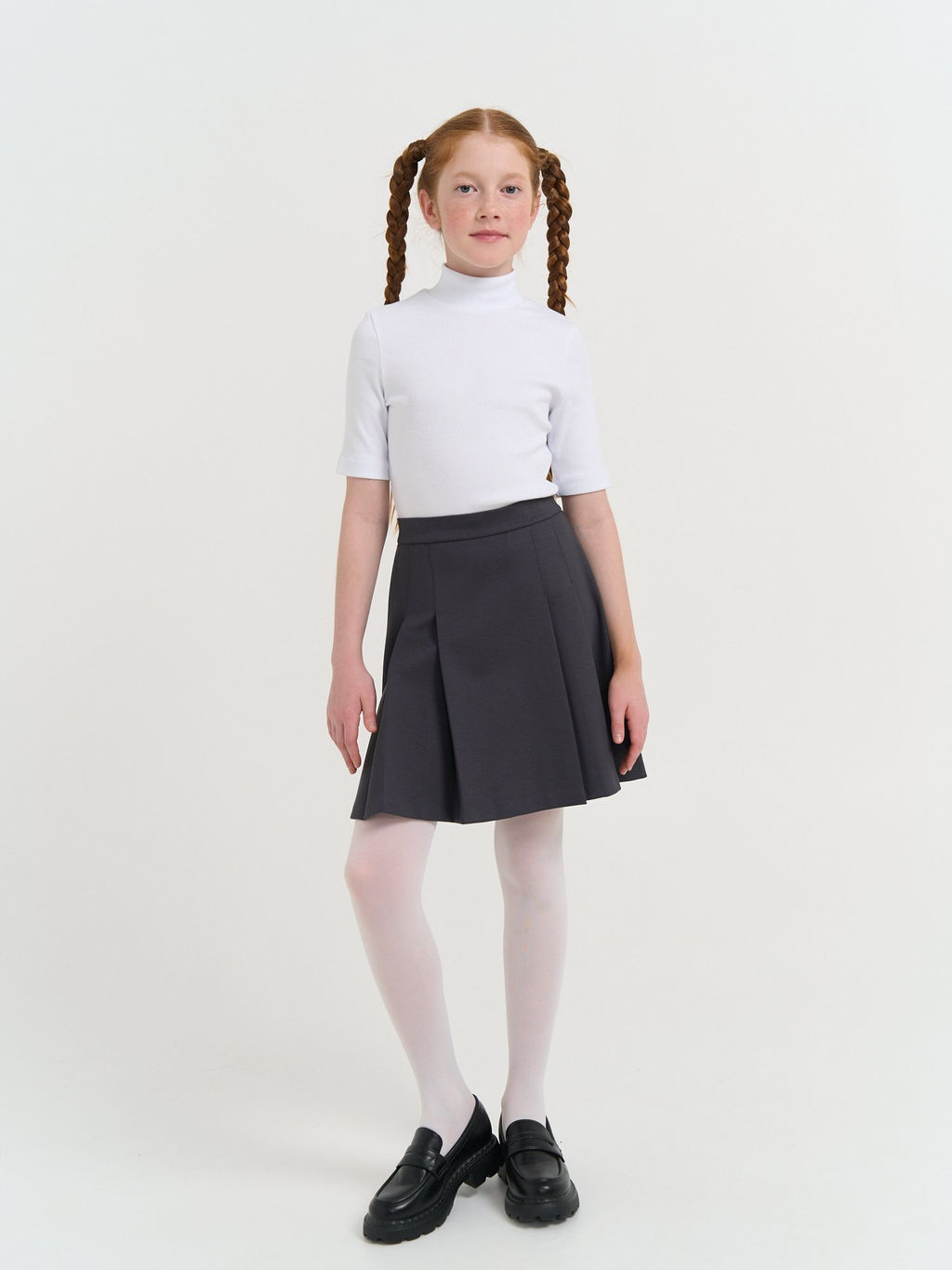 Юбка со складками Графит 7+ - Bungly фото 7