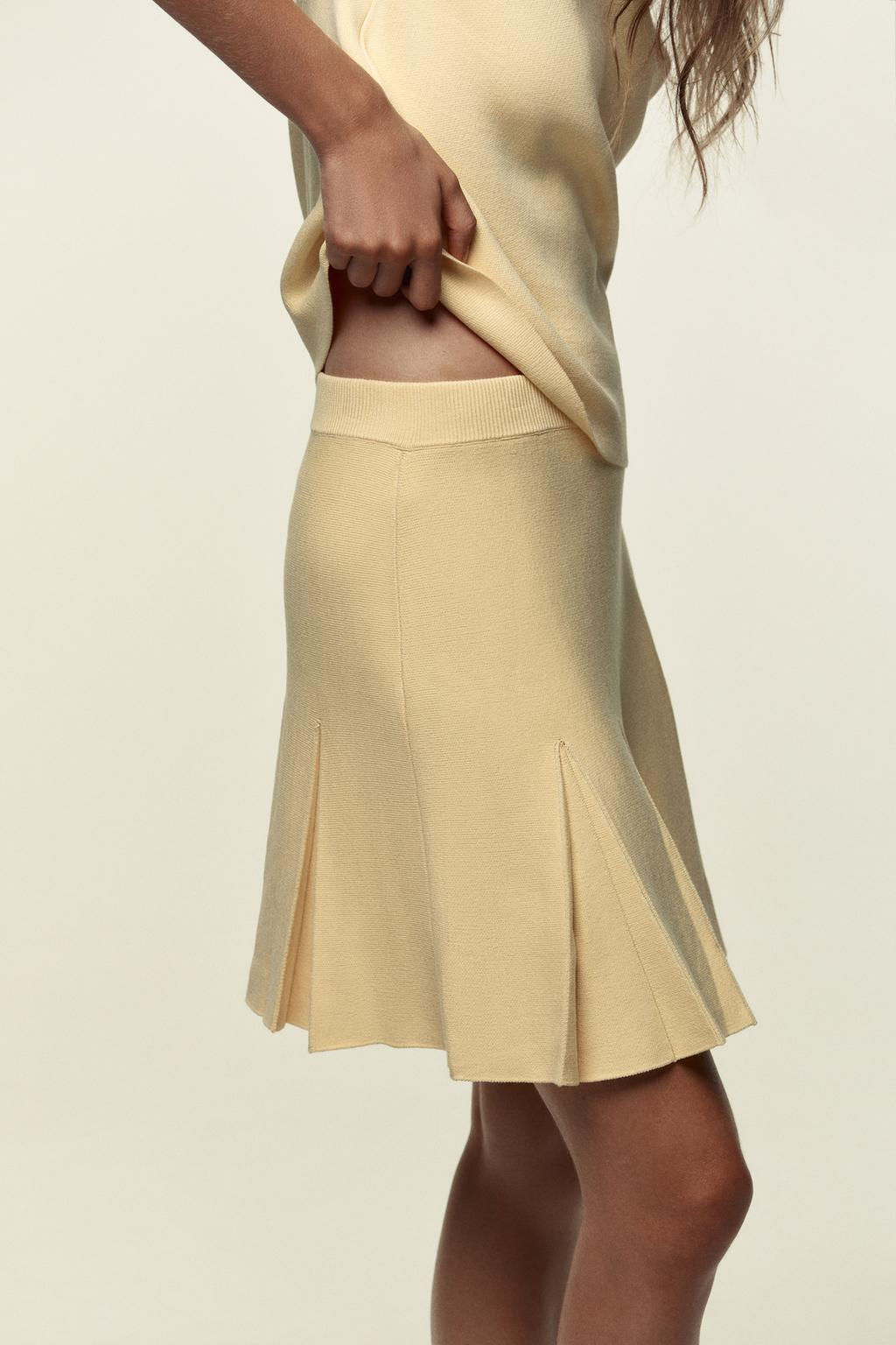 PLEATED KNIT MINI SKIRT - Zara фото 9