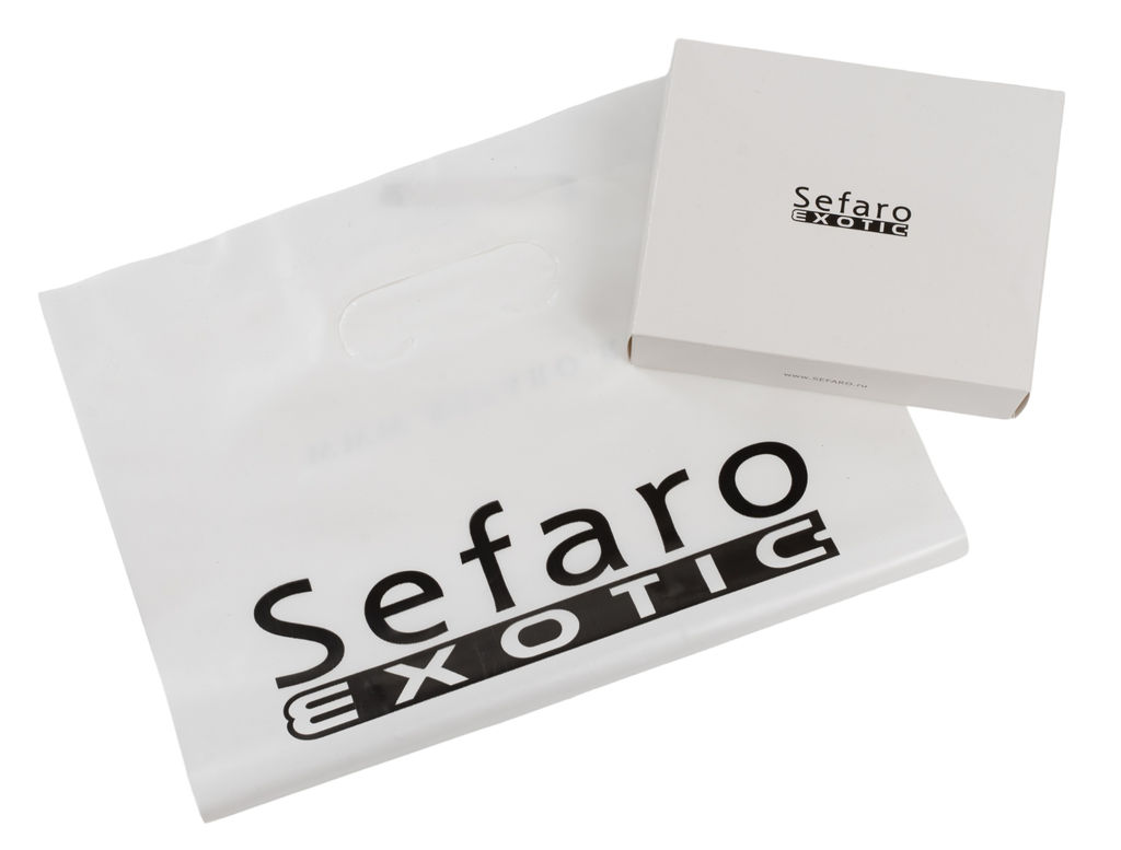 Портмоне Sefaro из кожи крокодила серый  фото 5