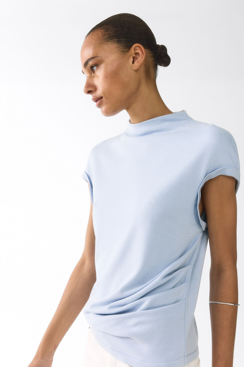Top drapeado en punto fino - H&m фото 6