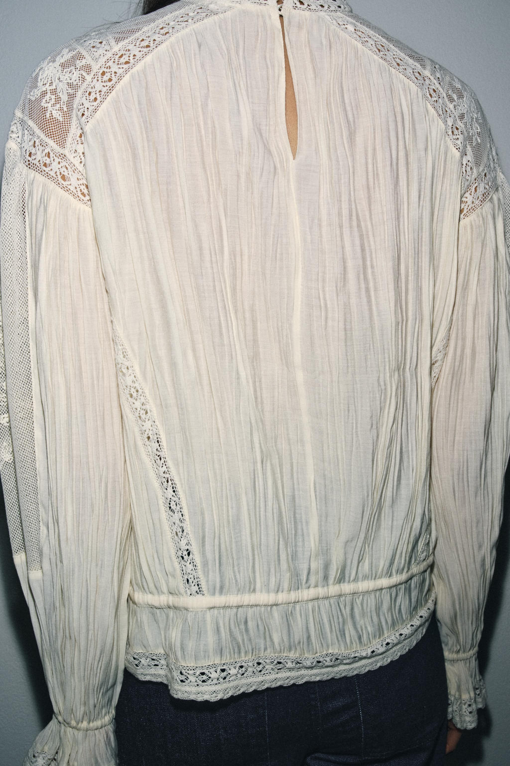 ZW COLLECTION ROMANTIC EMBROIDERED BLOUSE - Zara фото 6