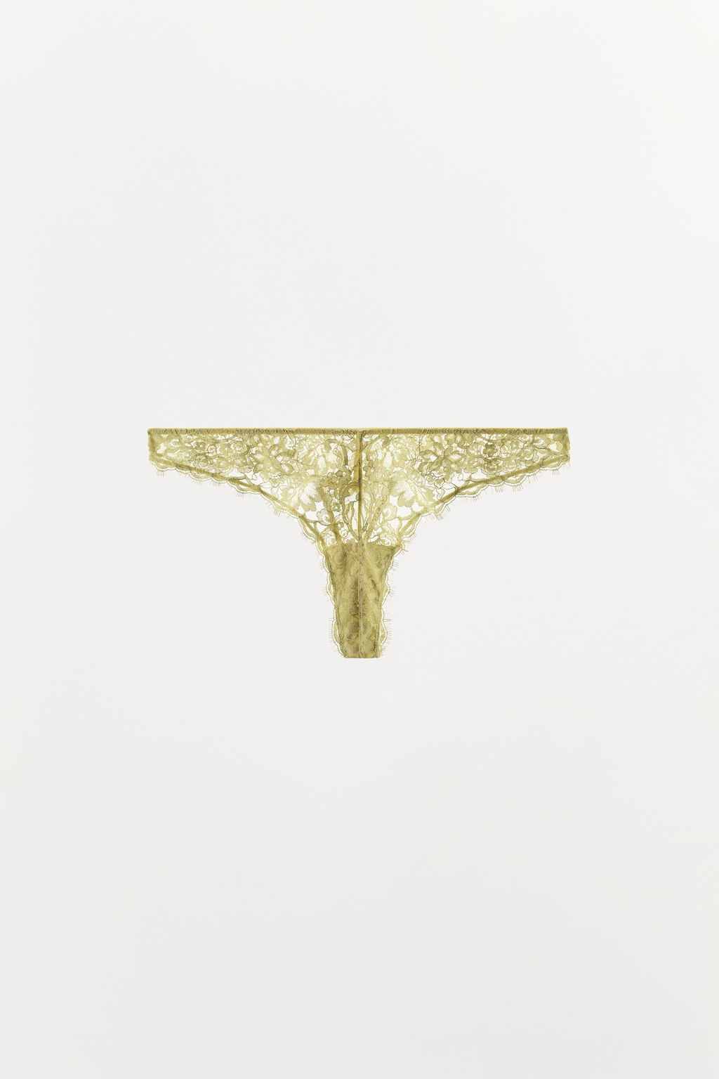 TANGA ENCAJE / Amarillo - Zara фото 2