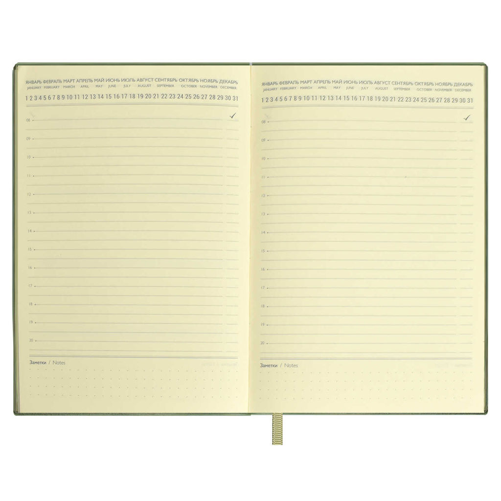 Ежедневник недатированный ESCALADA, А5, 160 л., арт. 63991/ 15 ПИКЕ ОЛИВКОВЫЙ  фото 9