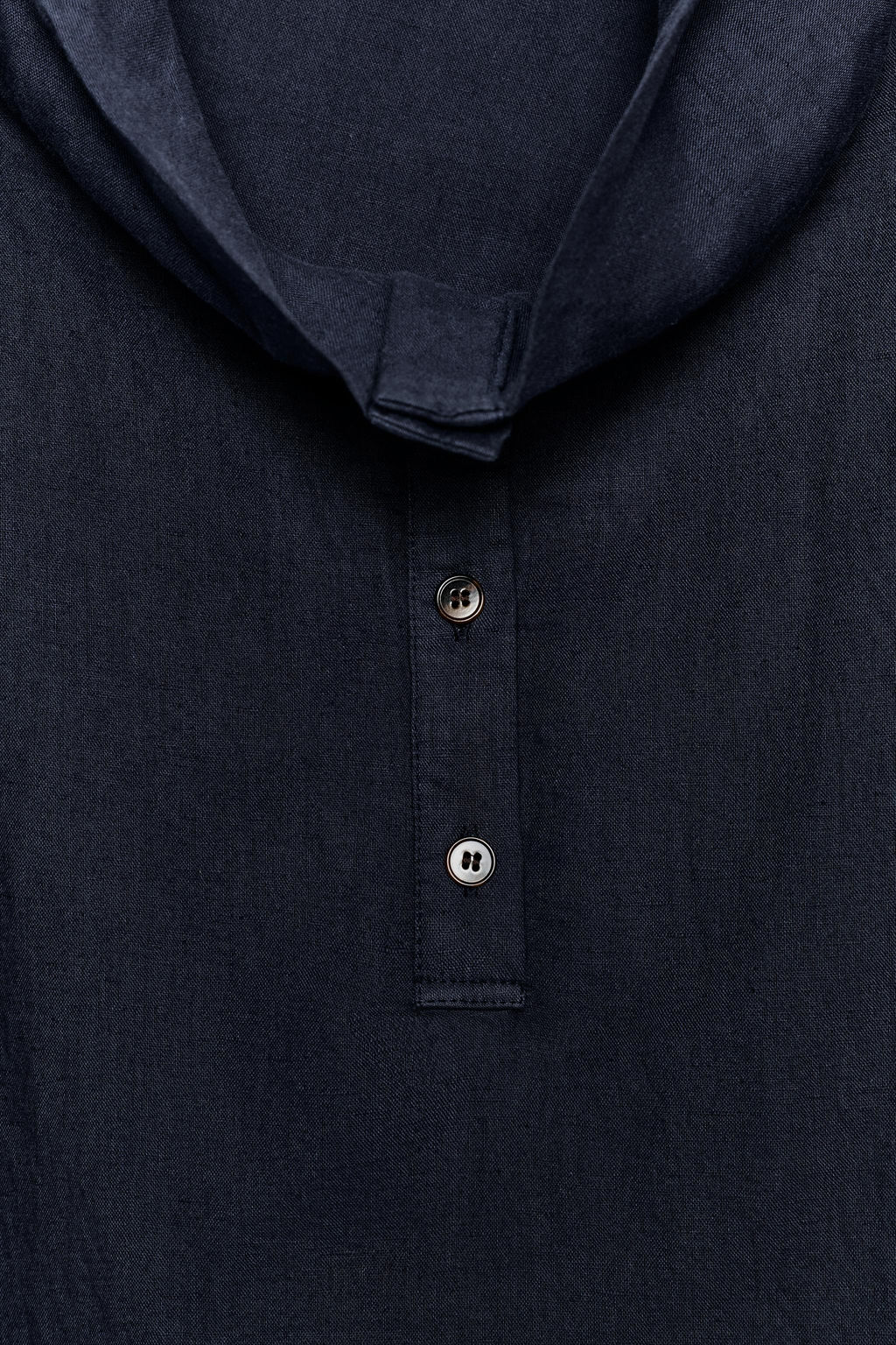 CAMISA CON LINO ZW COLLECTION / Marino - Zara фото 5