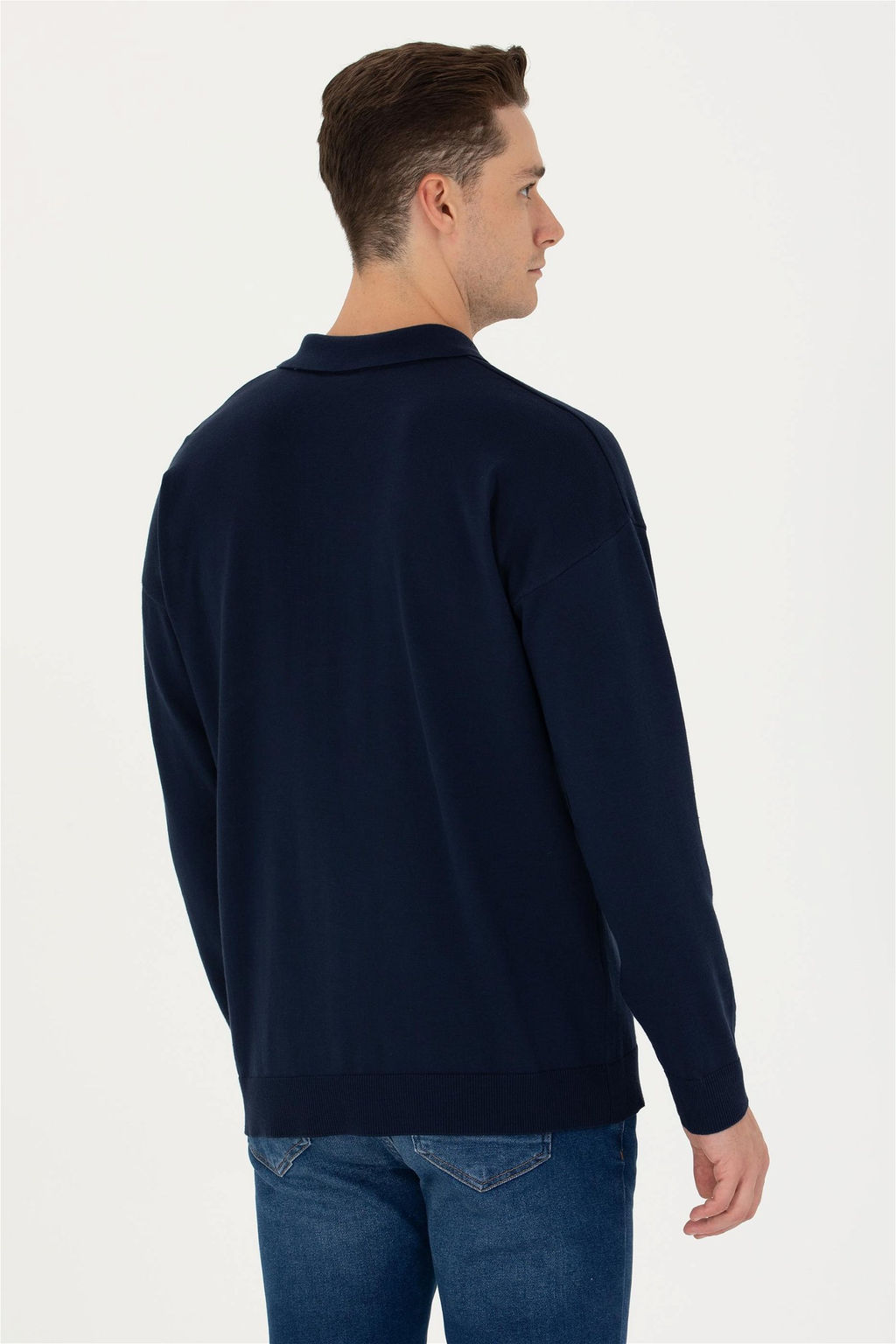 U. S. Polo Assn Мужской темно-синий базовый свитер - U.s. polo assn фото 12