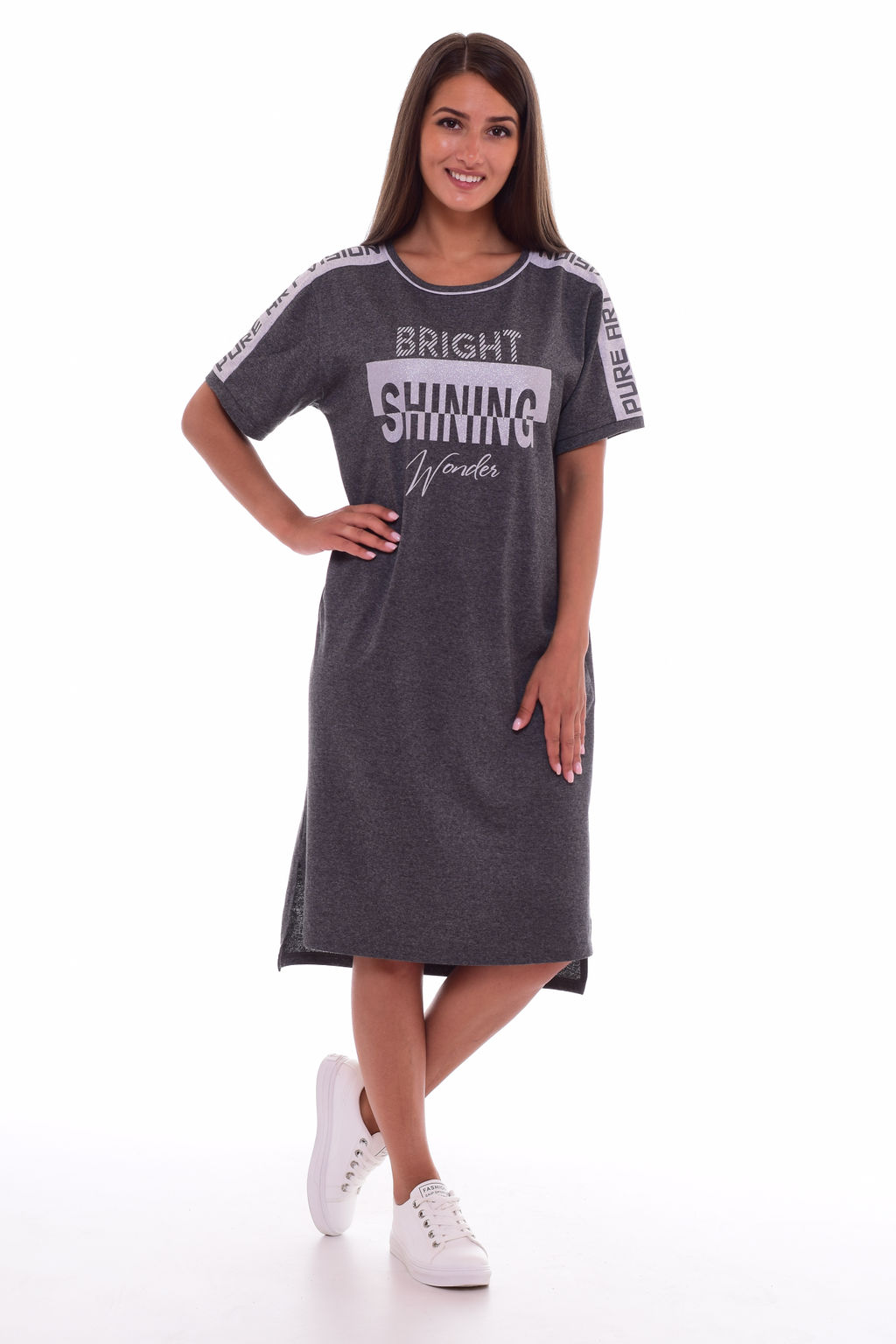 Платье женское 4-61а (антрацит-меланж)