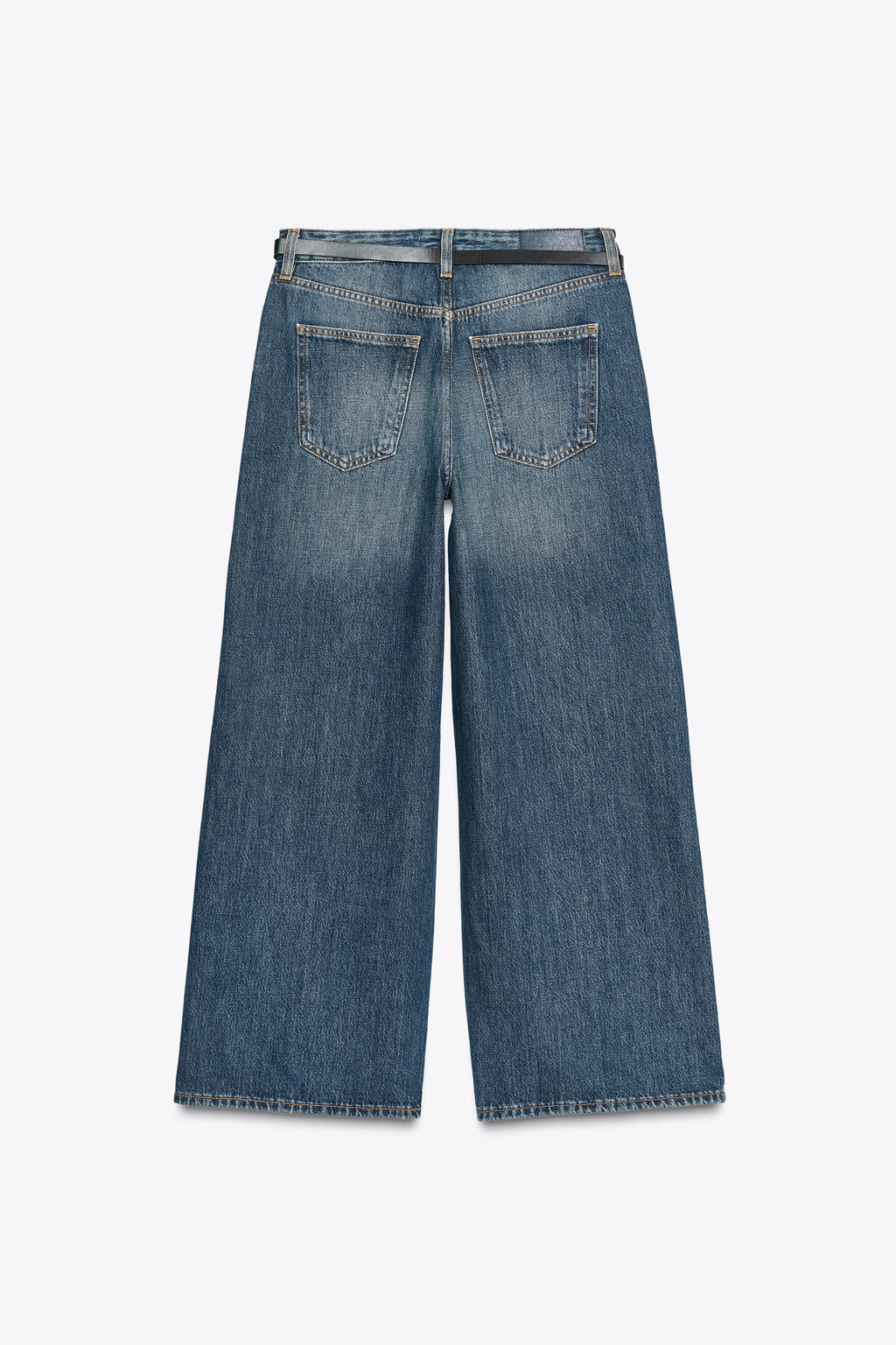 Z1975 HIGH-WAIST BELTED CULOTTES JEANS - Zara фото 19