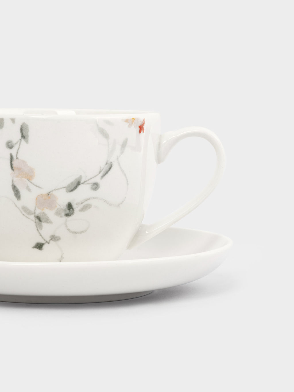 Пара чайная, 6 перс, 12 пр, 220 мл, фарфор N, белая, Цветы и листья, Primrose - Anna lafarg фото 3