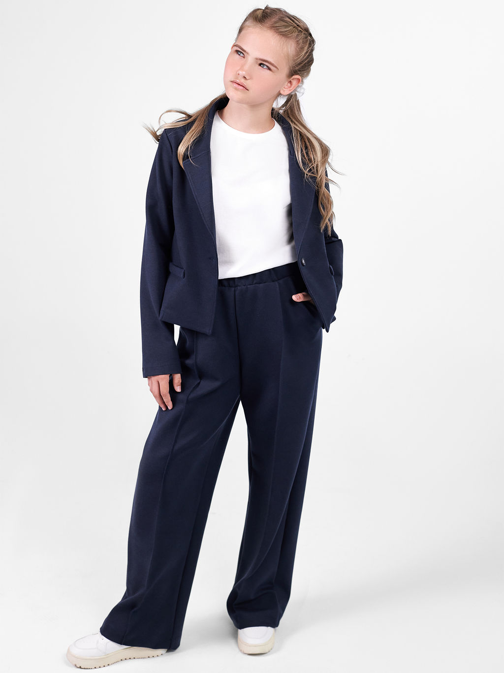 Брюки для девочек в синем цвете
