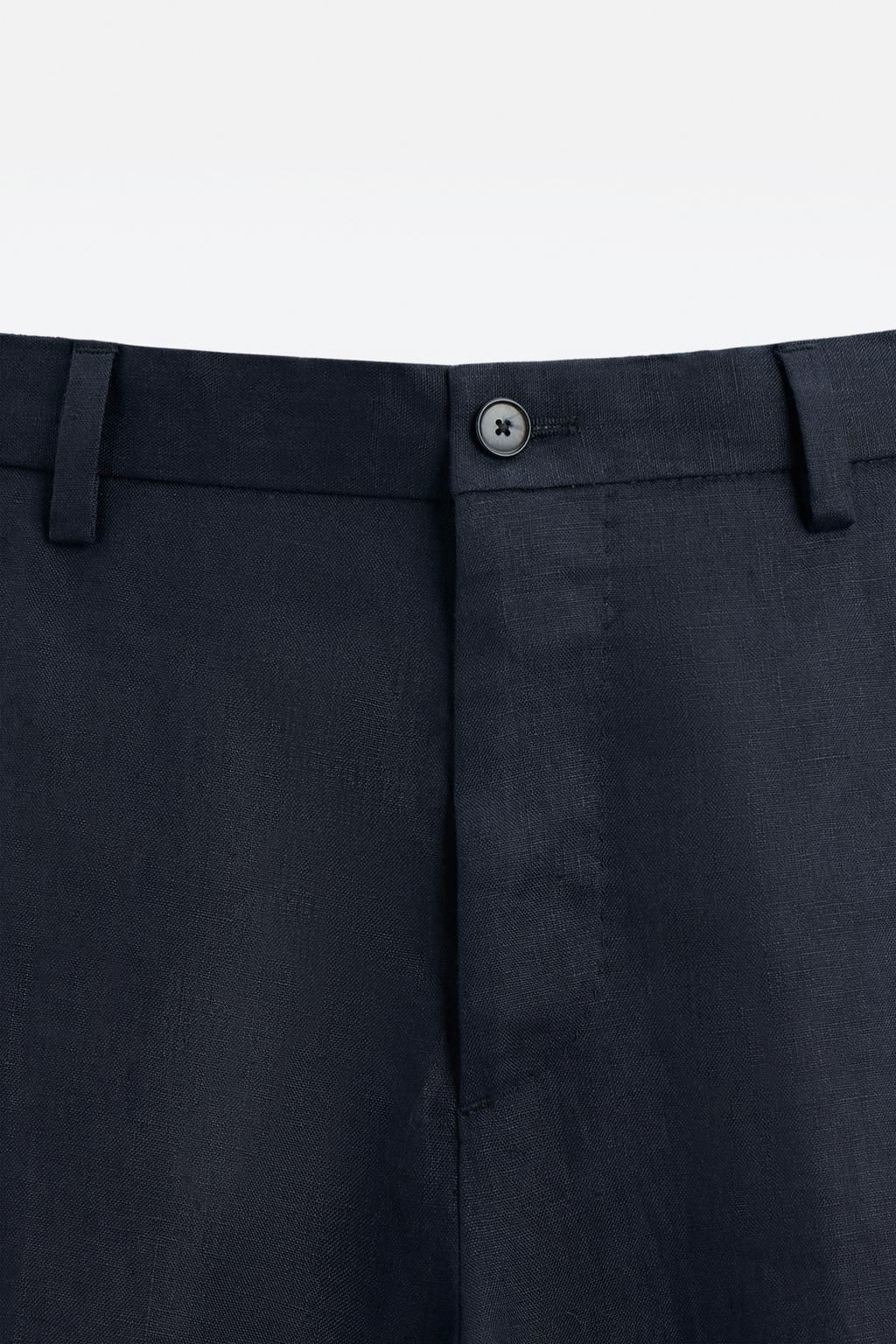 100% LINEN SUIT TROUSERS - Zara фото 24
