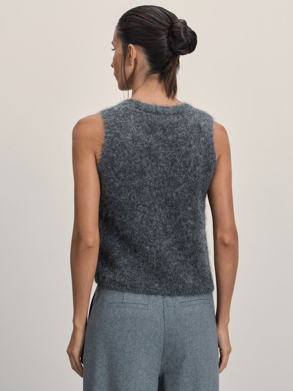 Вязаный жилет с содержанием шерсти альпаки / Zarina  фото 5