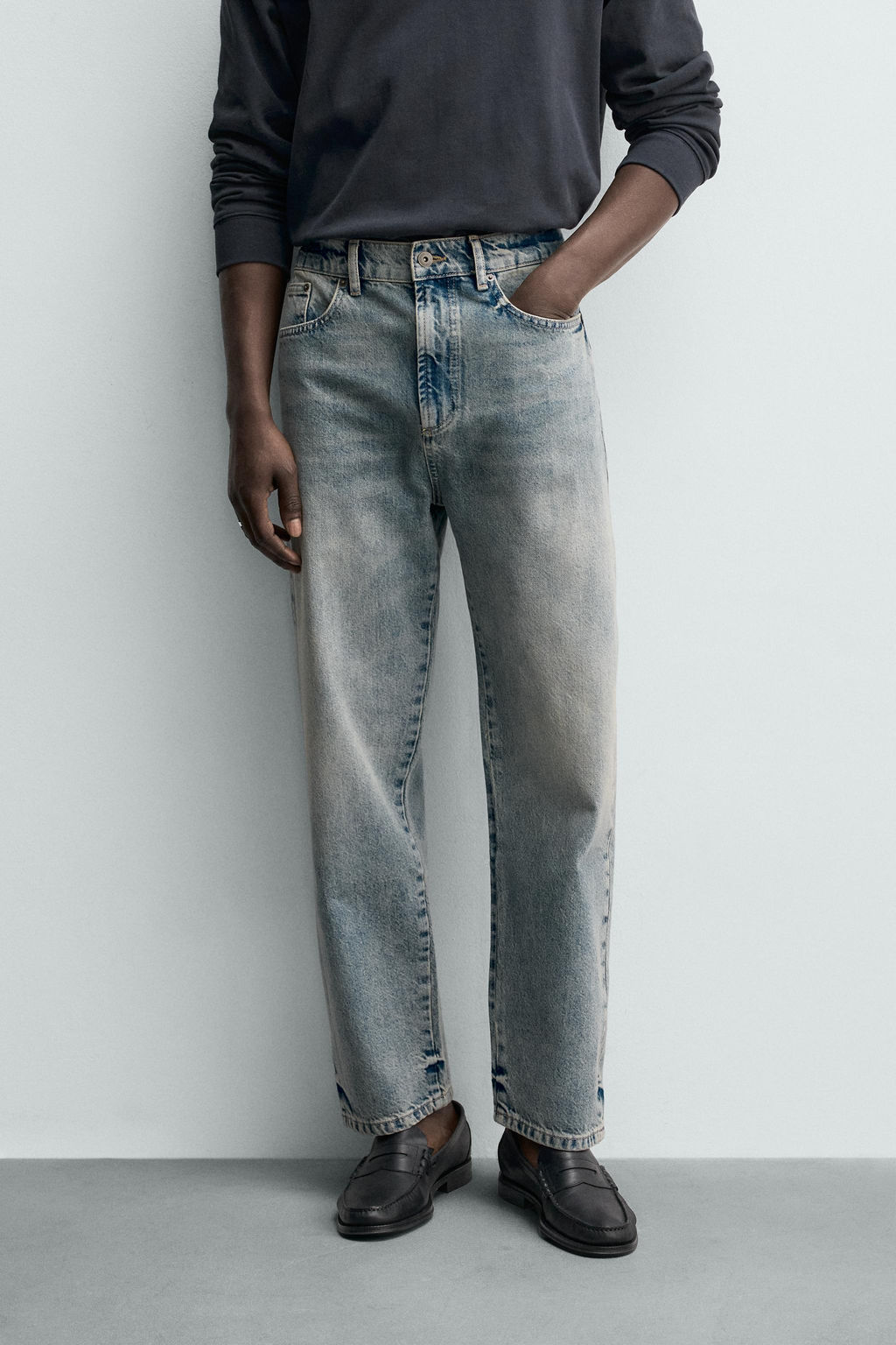 JEANS STRAIGHT ANKLE FIT / Azul medio - Zara фото 2