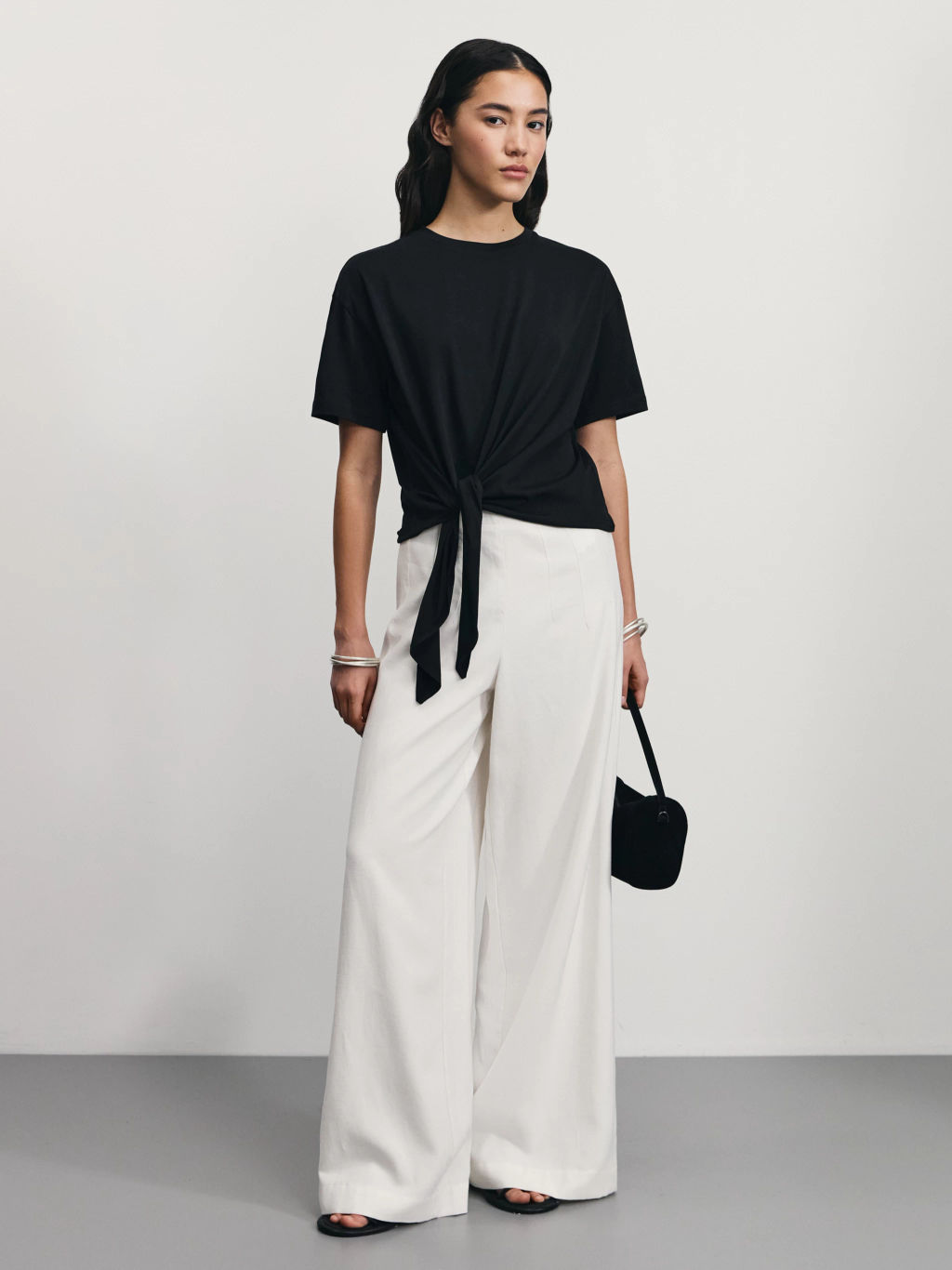 Футболка с завязкой на талии / Zarina  фото 2