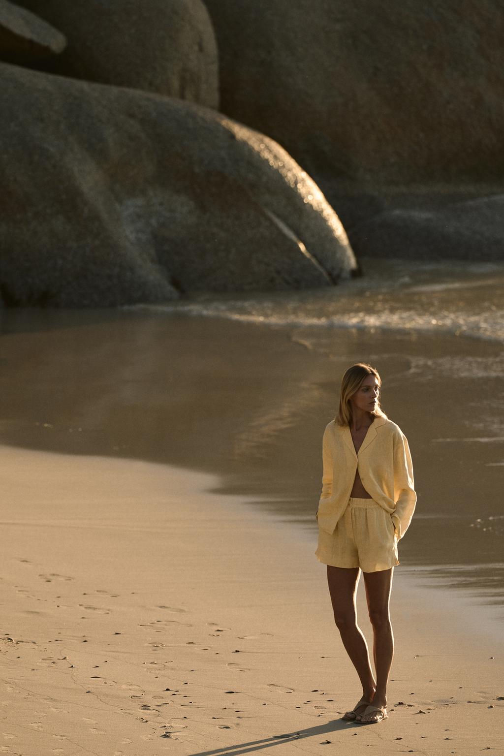 100% LINEN SHORTS ZW COLLECTION - Zara фото 2