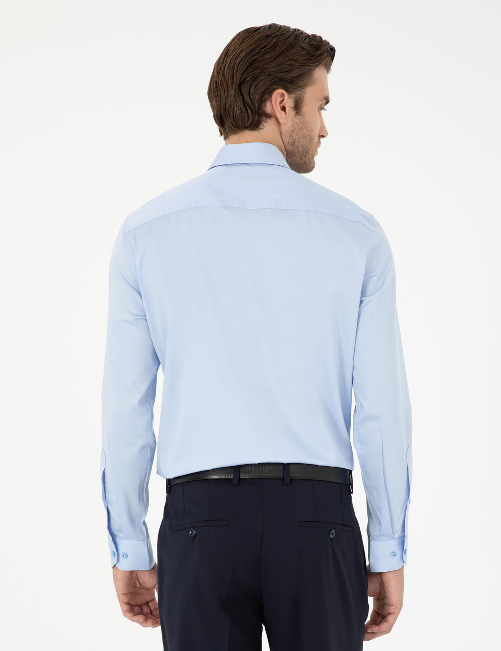 Koyu Mavi Slim Fit Uzun Kollu Basic G_mlek - Pierre cardin фото 5