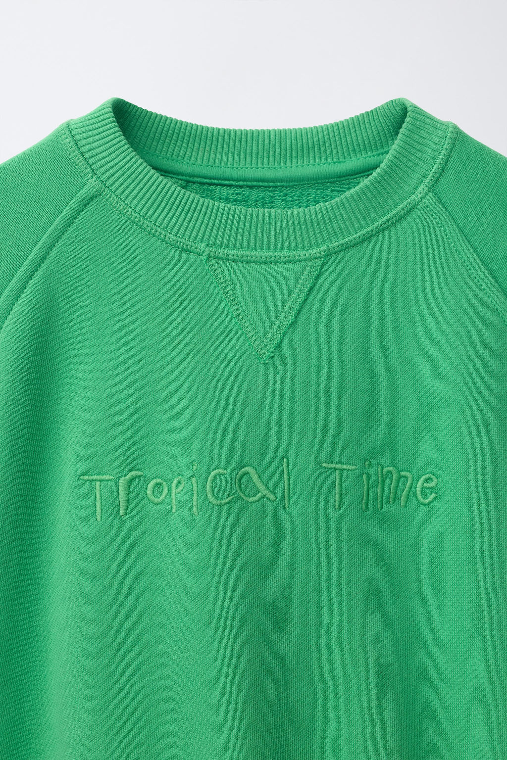 SUDADERA MANGA RANGL?N / VERDE - Zara фото 3