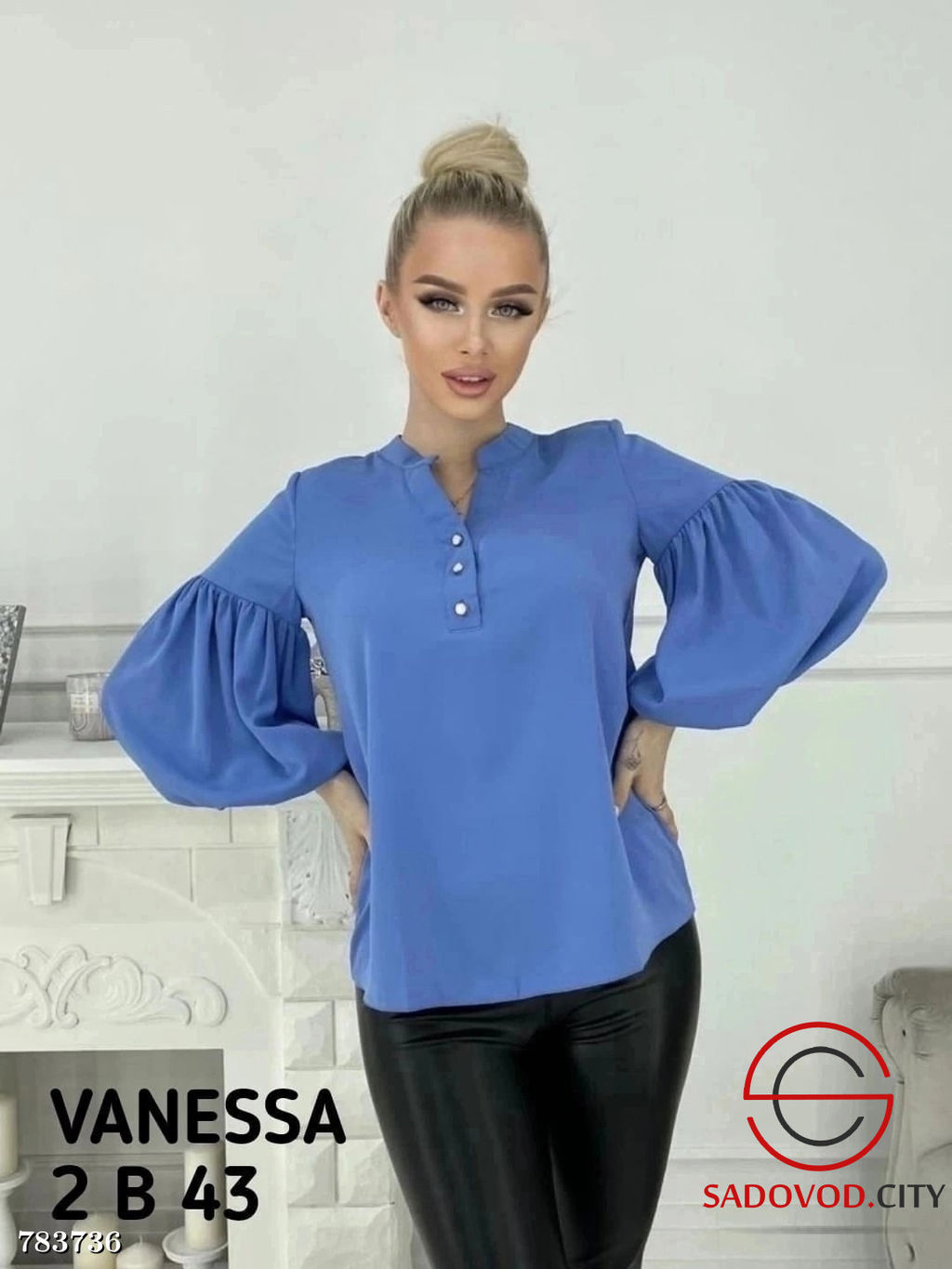 Женская блузка с рукавами фонарики - Bruno фото 6