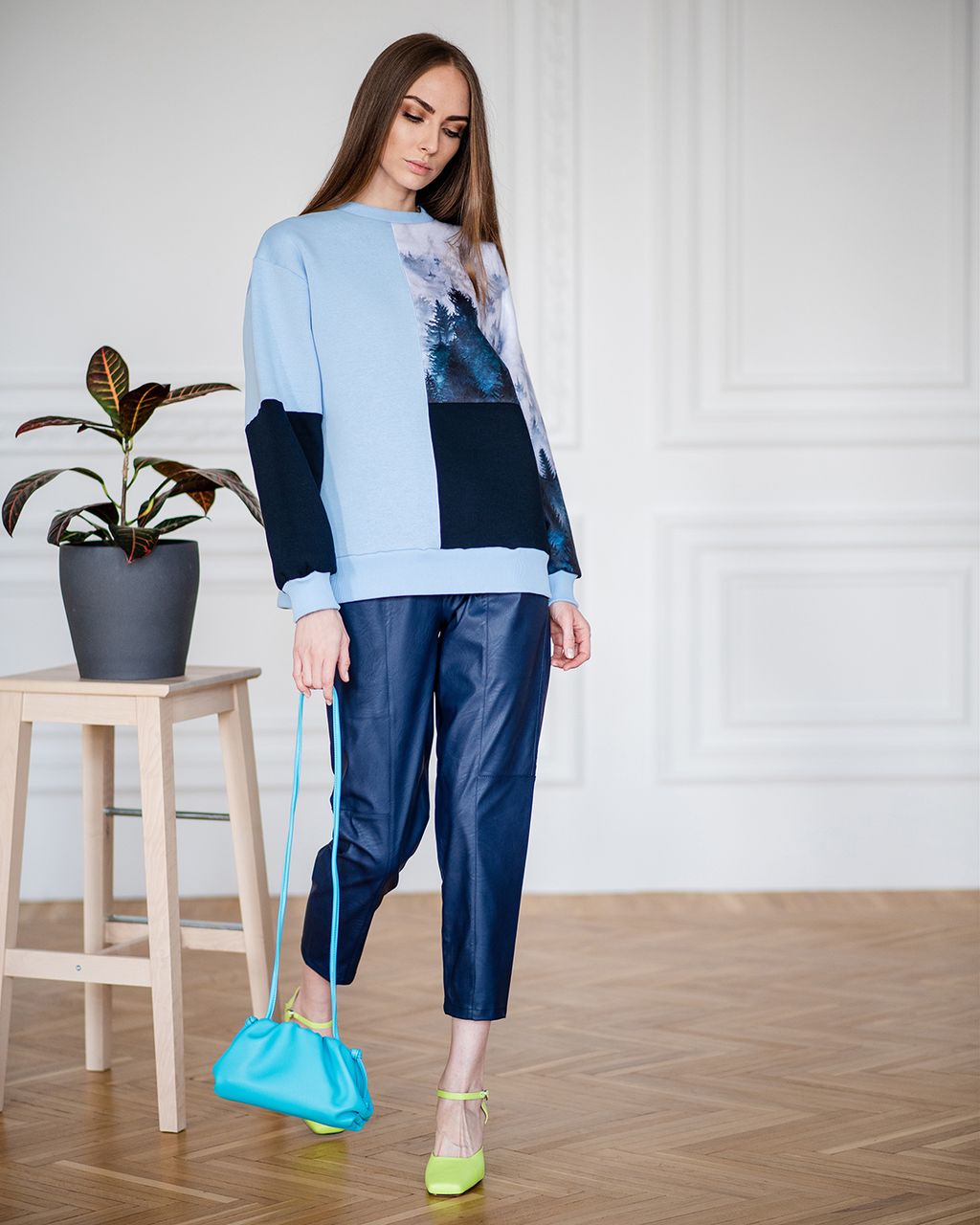 Свитшот с начёсом оверсайз ,, джемпер, футер,SAHAR art lab  фото 11