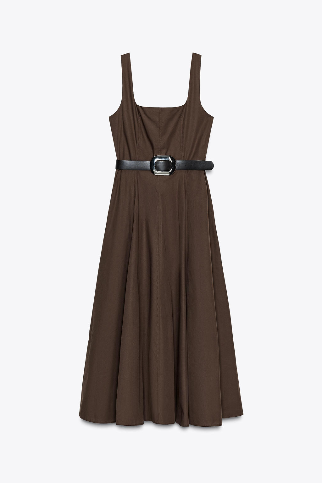 MIDI DRESS WITH BELT - Zara фото 6