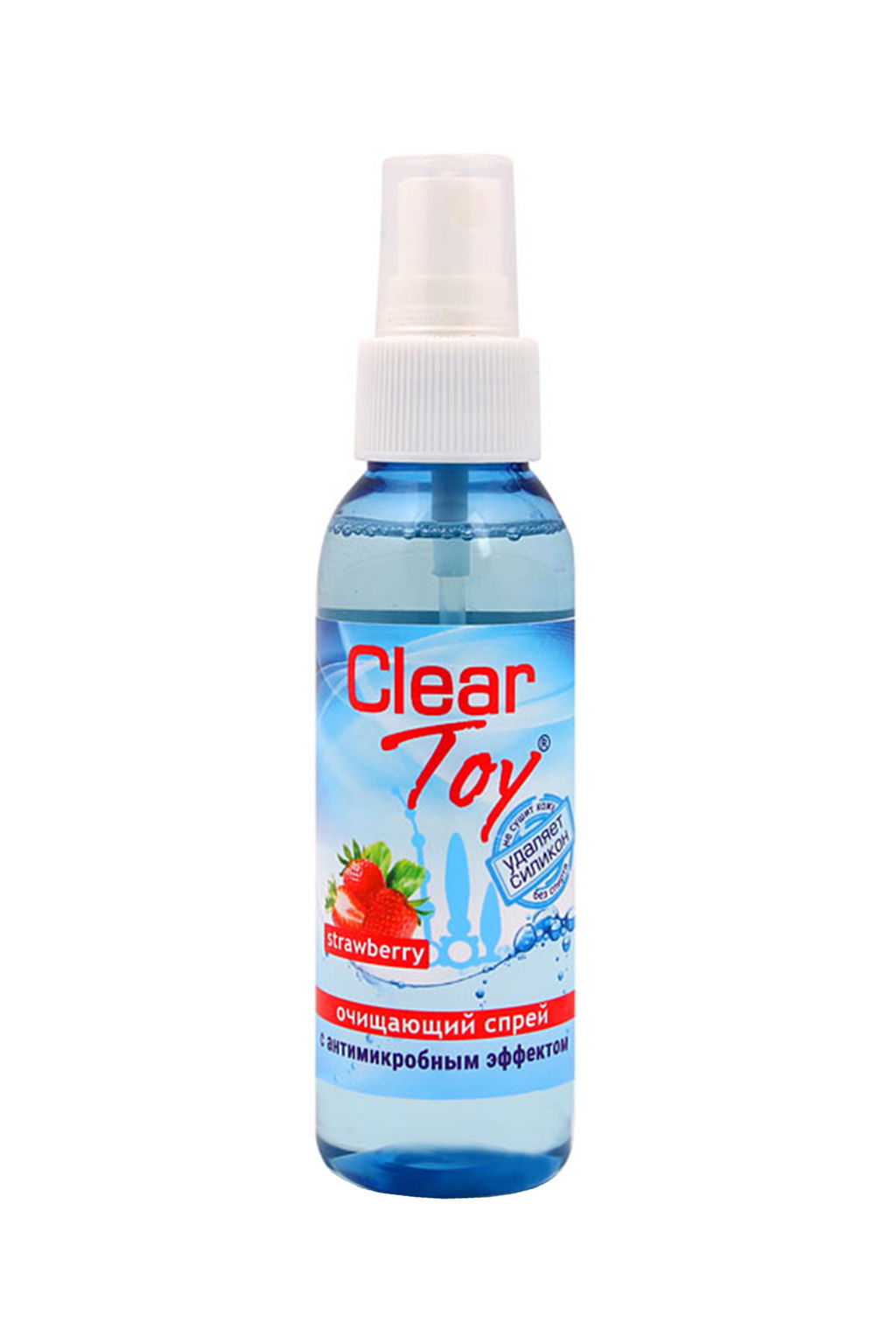 Очищающий спрей CLEAR TOYS STRAWBERRY с антимикробным эффектом, 100 мл - Биоритм фото 2