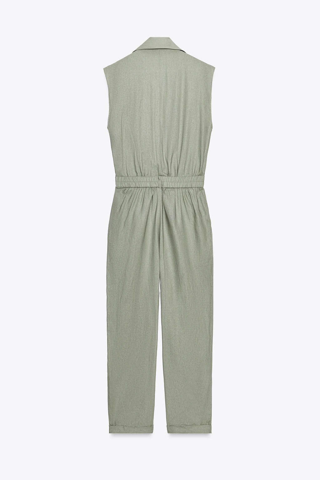 LINEN BLEND BELTED JUMPSUIT - Zara фото 13