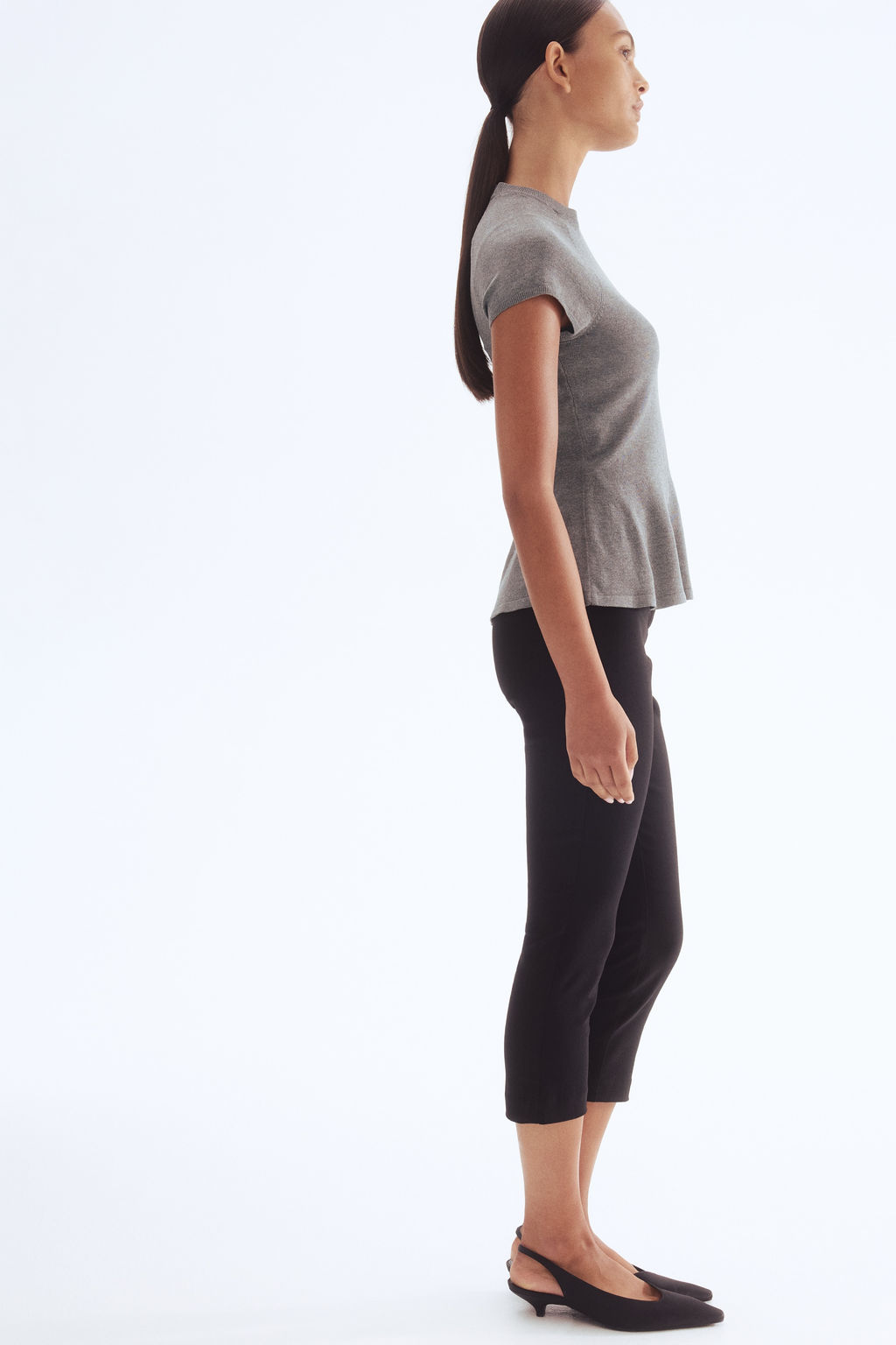 Top en punto fino con peplum - H&m фото 5