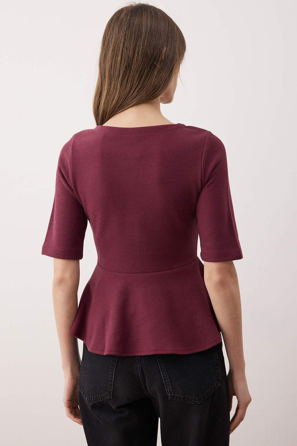 Murdum Peplum/Bel Oturmal? Truvakar Kol Gizli Fermuarl? Orme Bluz TWOAW26BZ00269 - Trendyolmilla фото 4