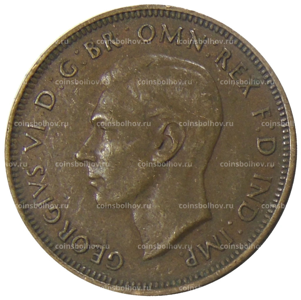 1/2 пенни 1938 года Австралия