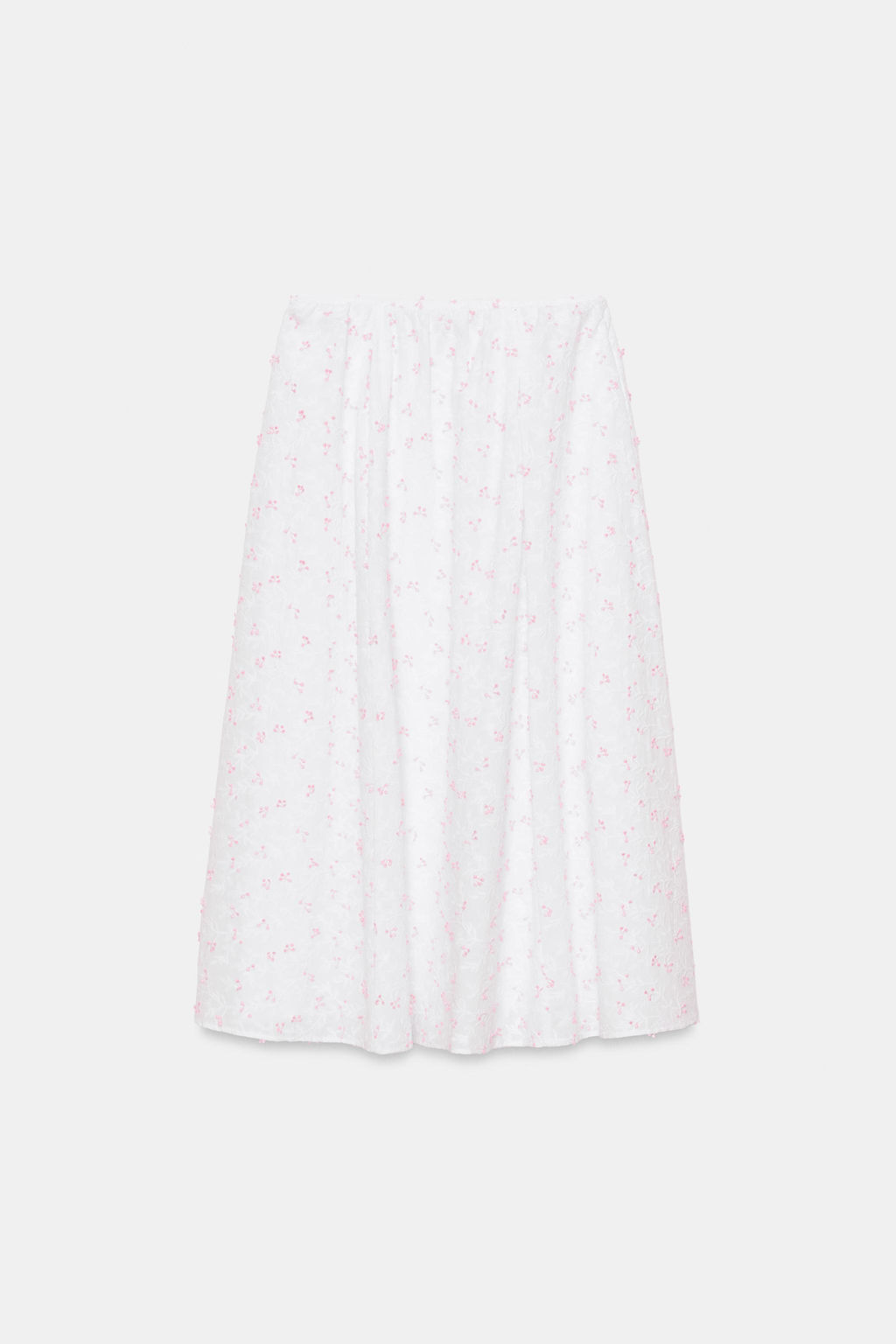 FALDA MIDI CAPA ESTRUCTURA / Rosa / Blanco - Zara фото 7