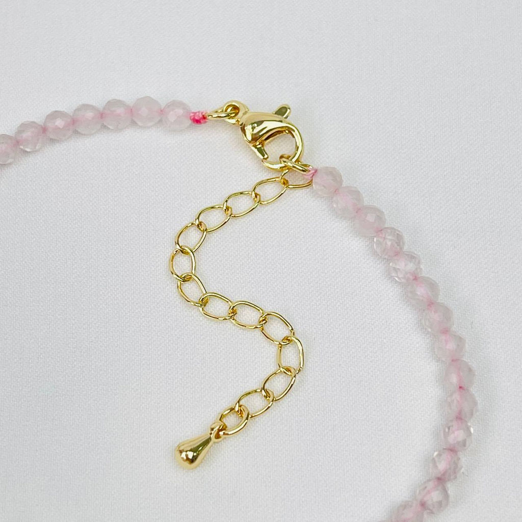Браслет из Розового кварца и Жемчуга 17,5 см + - Радуга самоцветов фото 4