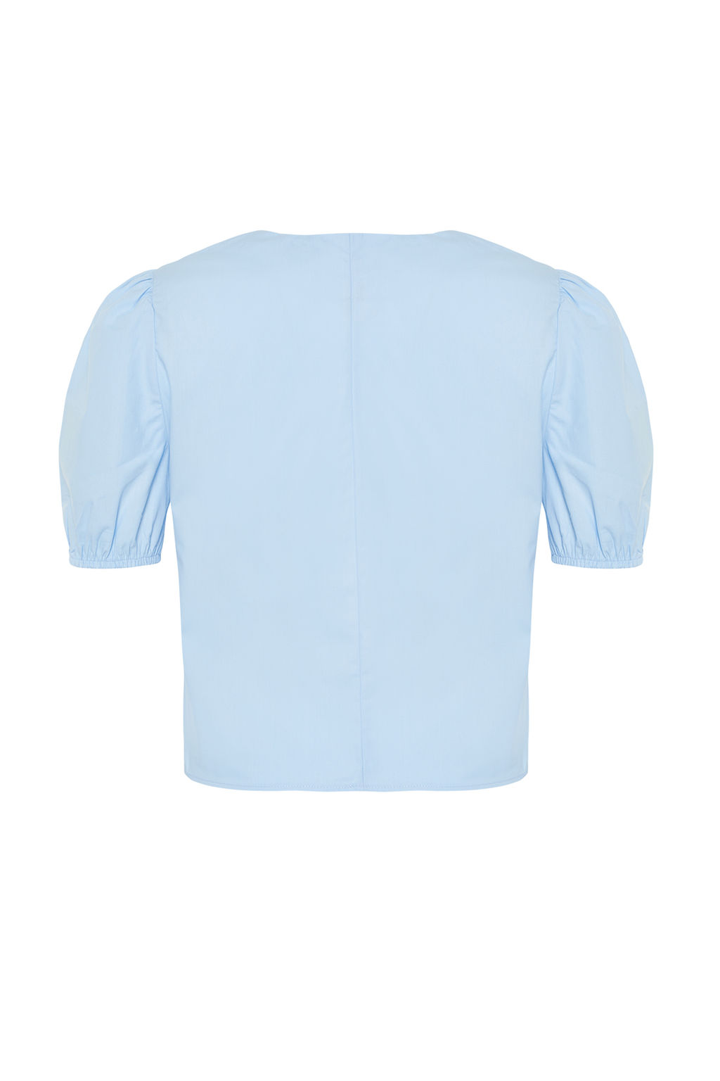 Mavi Yaka Detayl? Dokuma Bluz TWOSS24BZ00335