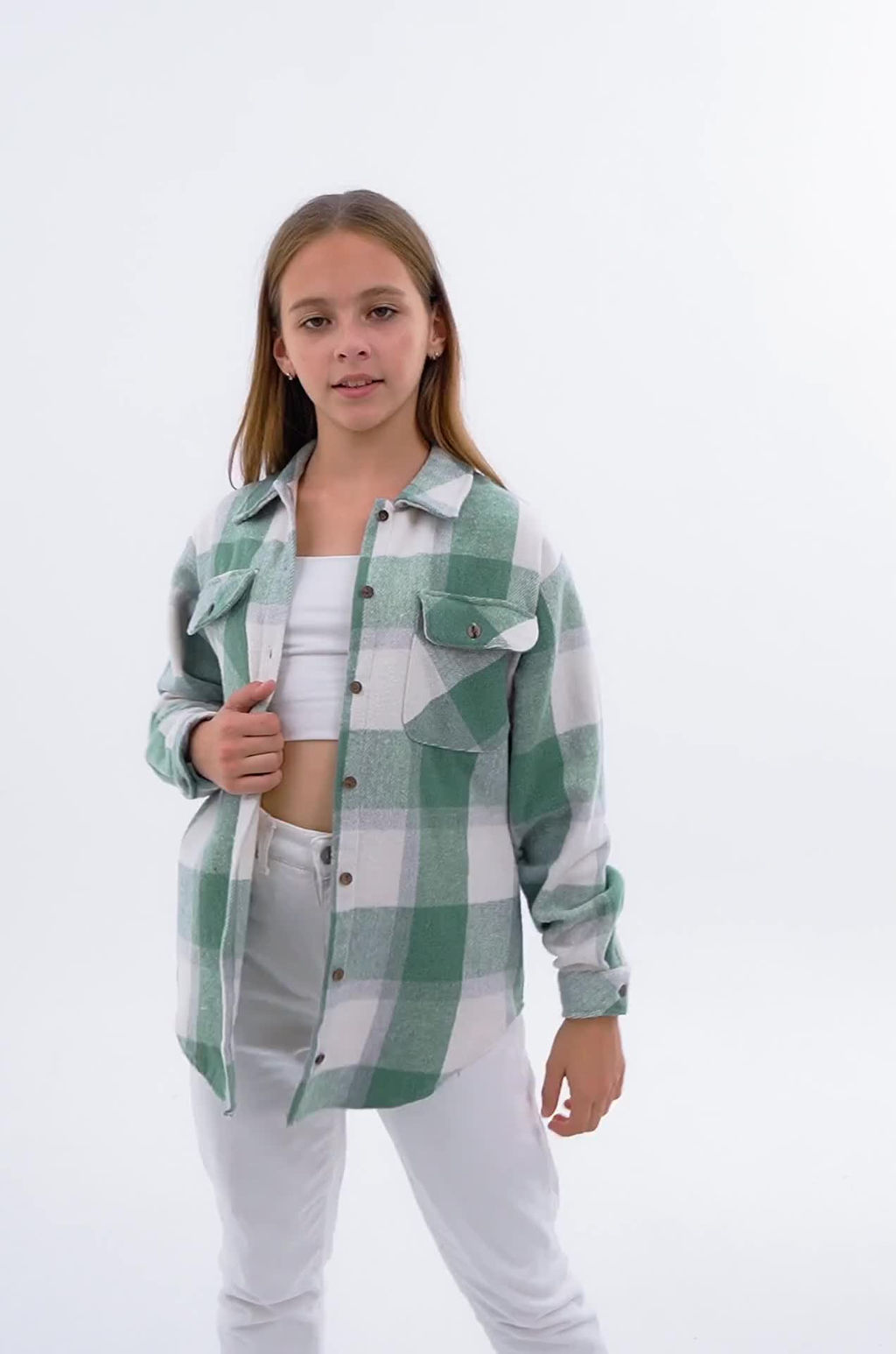 Теплая удлиненная рубашка для девочки Happy Fox фото 21