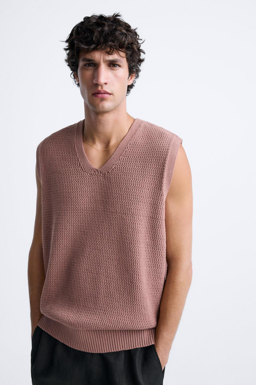 TEXTURED KNIT GILET - Zara фото 5