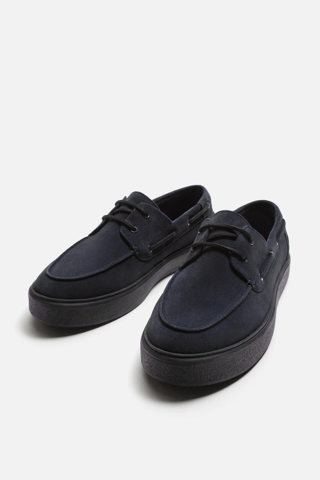 CASUAL LEATHER DECK SHOES - Zara фото 4