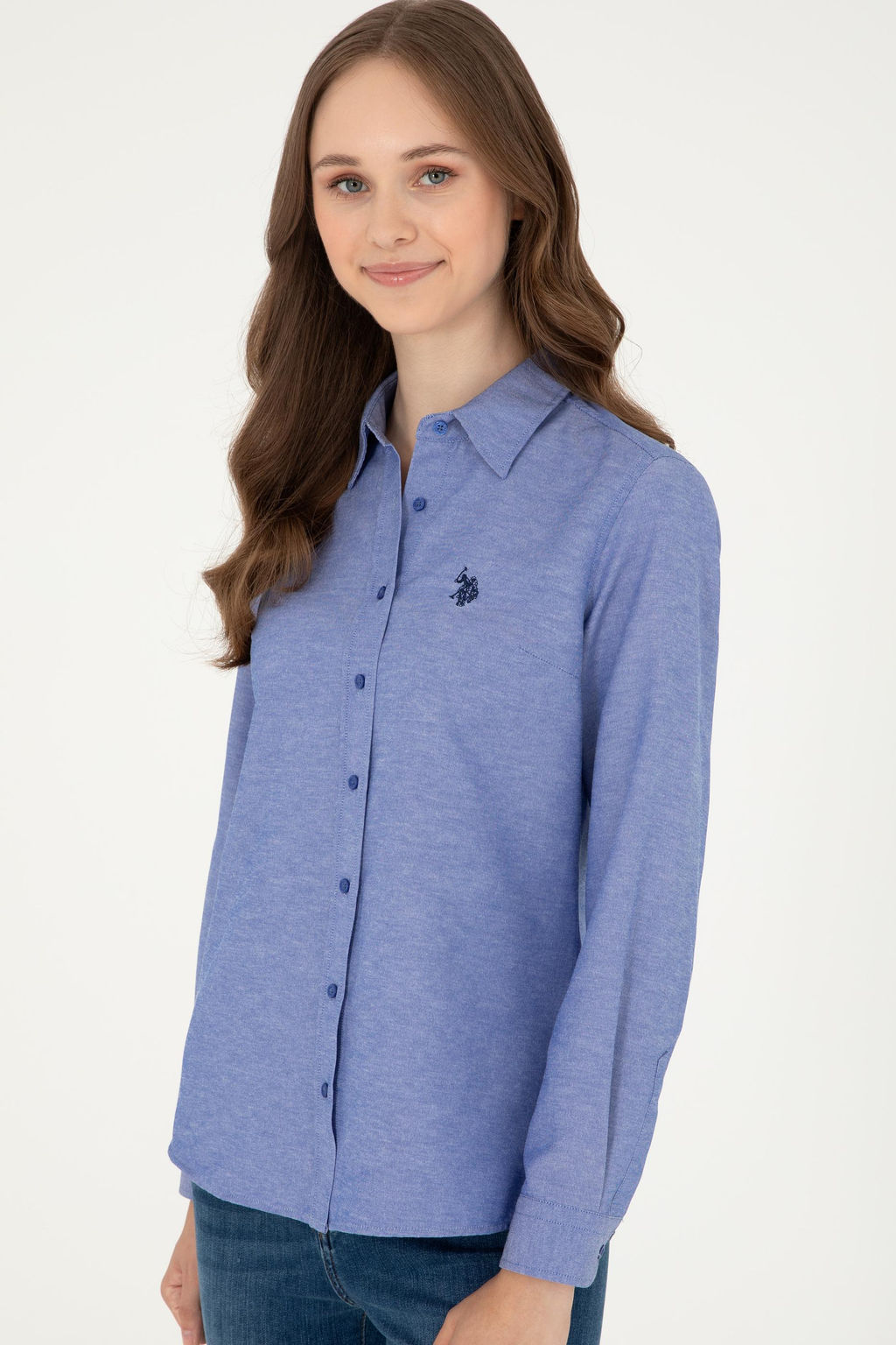 Женская базовая рубашка Saks с длинным рукавом Неожиданная скидка в корзине - U.s. polo assn фото 3