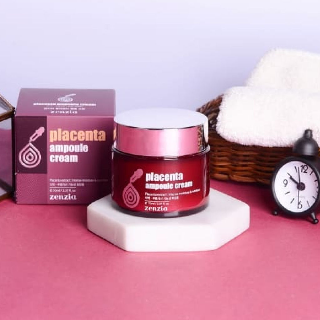 Jigott Крем для лица омолаживающий с экстрактом плаценты / Zenzia Placenta Ampoule Cream, 70 мл